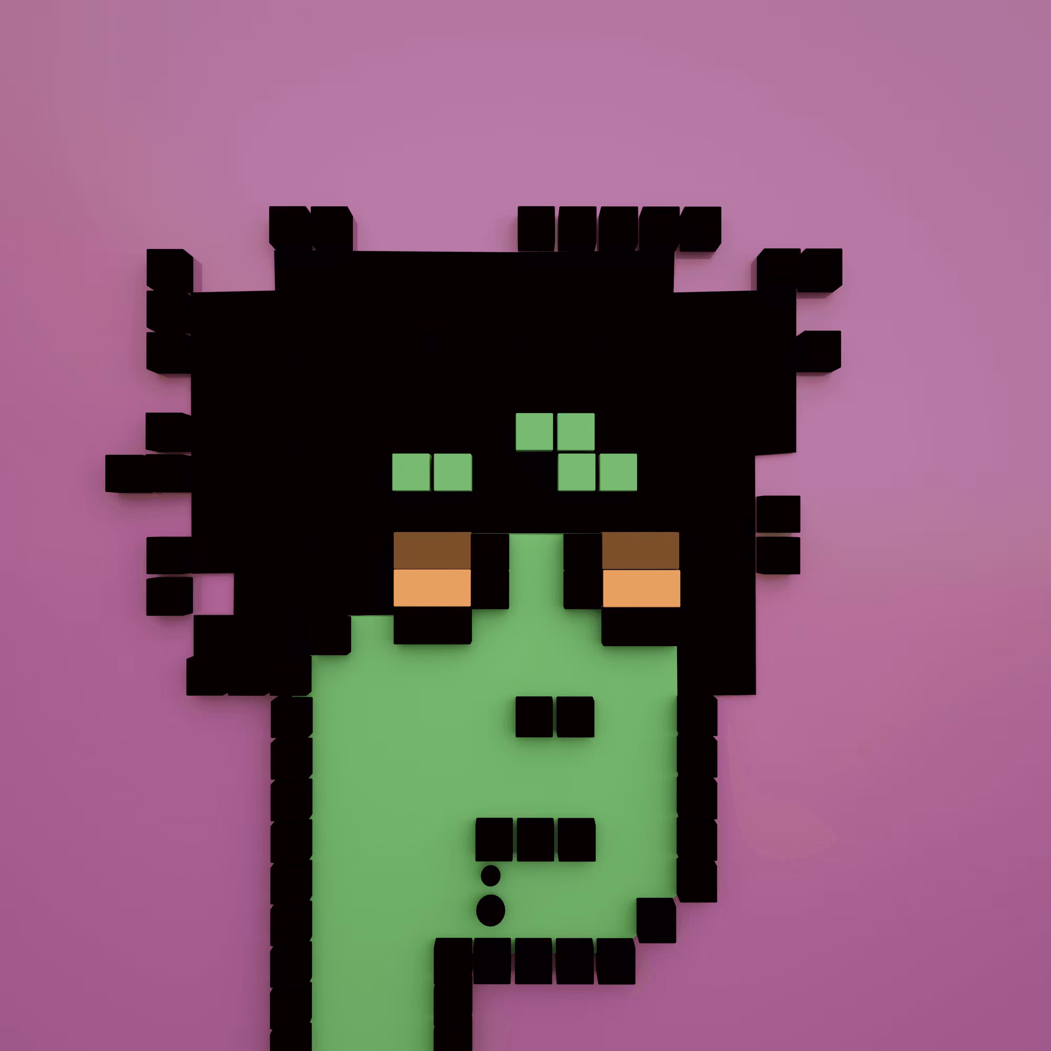 3D Pixel Cyrpto Punk#100 [4K]