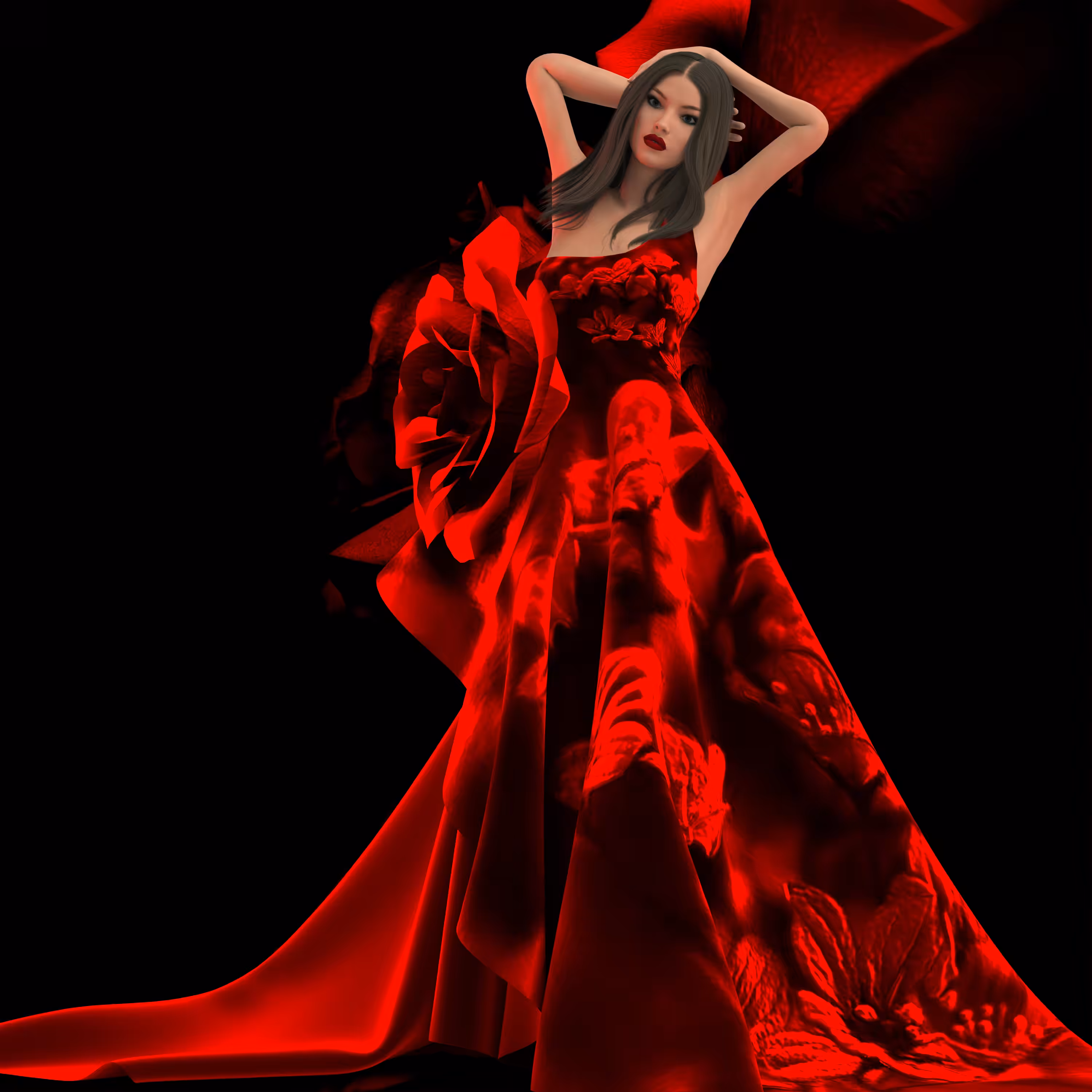 Angel with Rose dress
