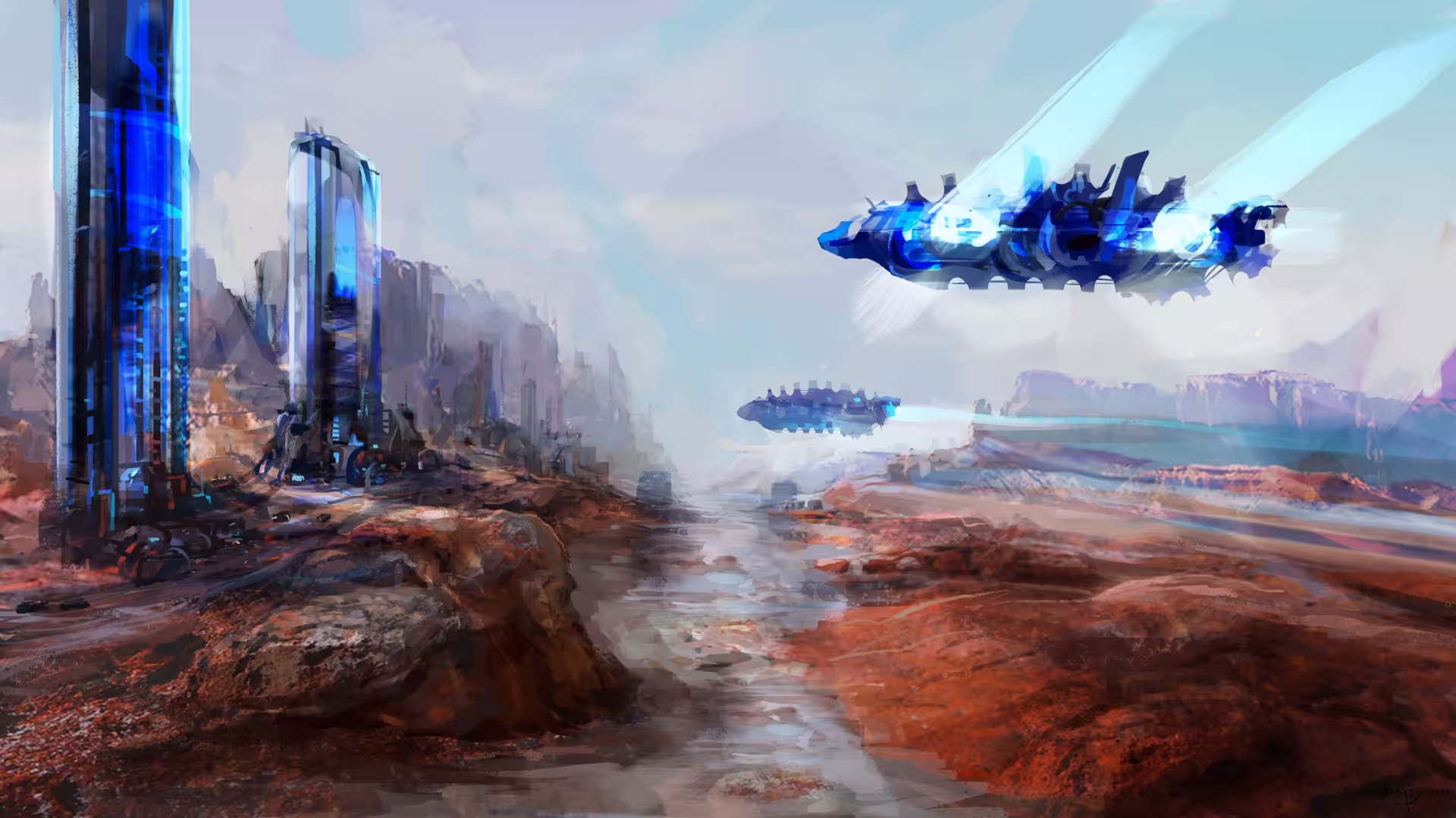 Plip Blue Spaceships