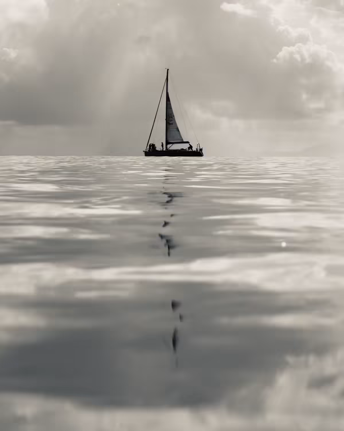 calm distance sea