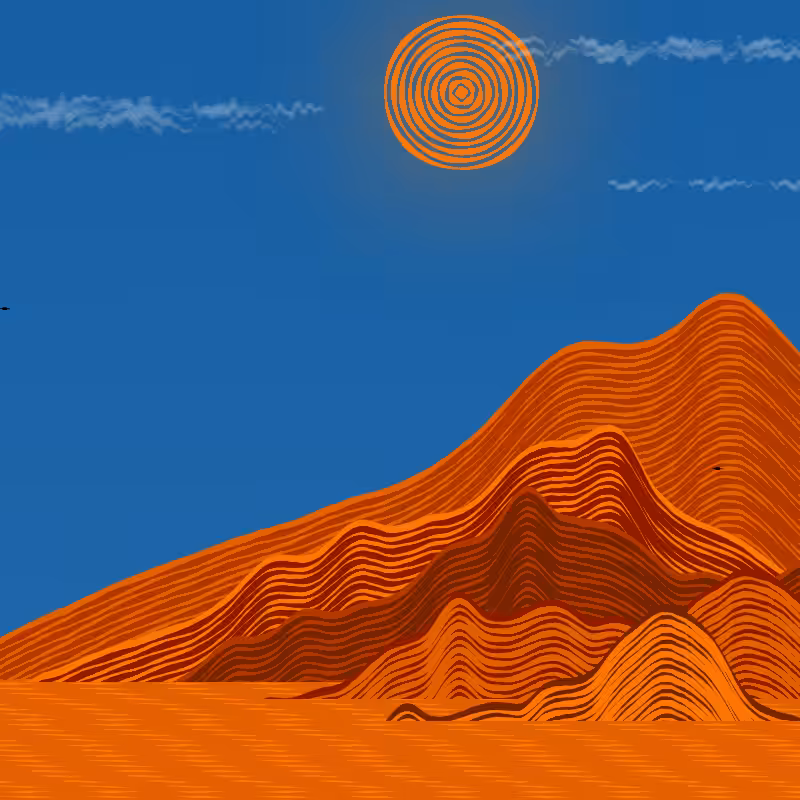 Painted Mountain Sunset #104