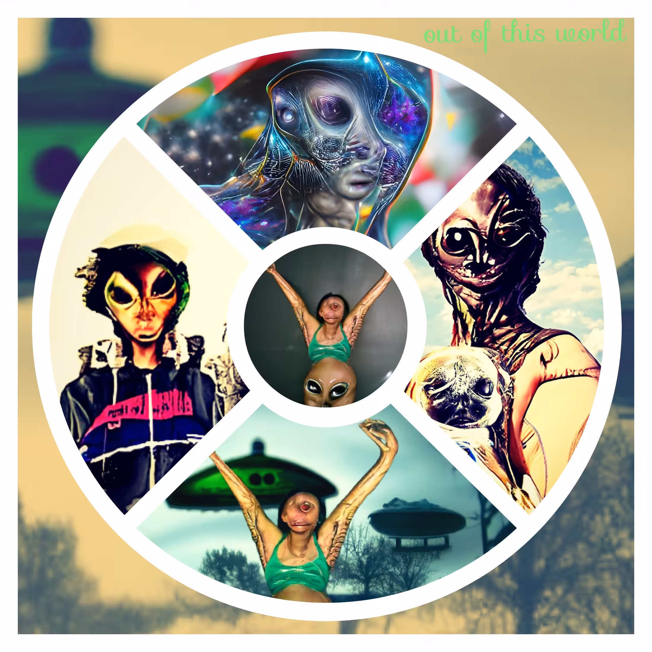 Out of this world collage