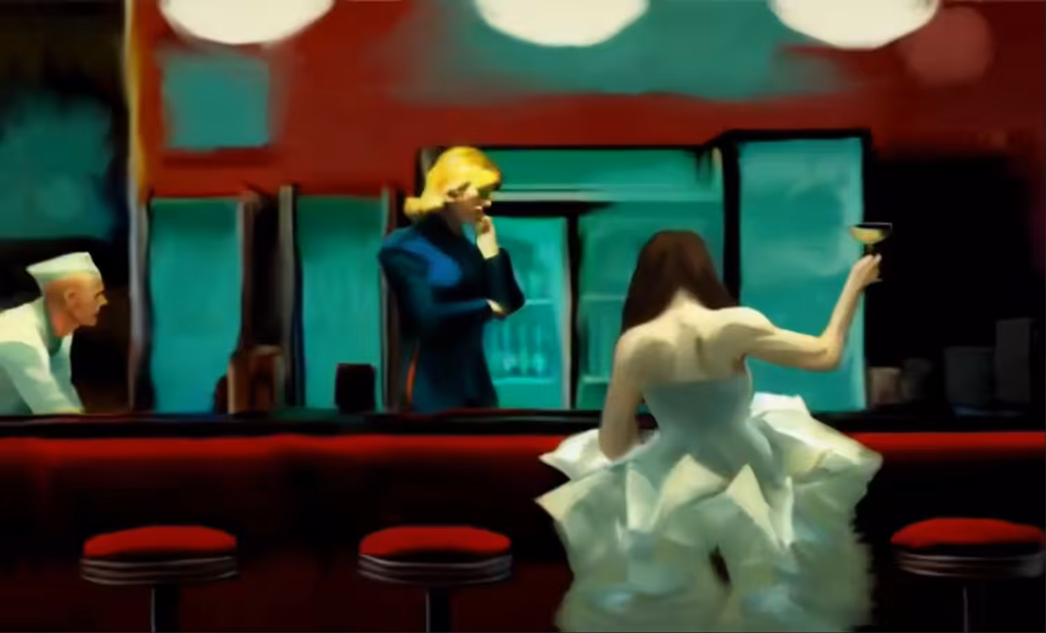 Touky style: The bride dranks alone