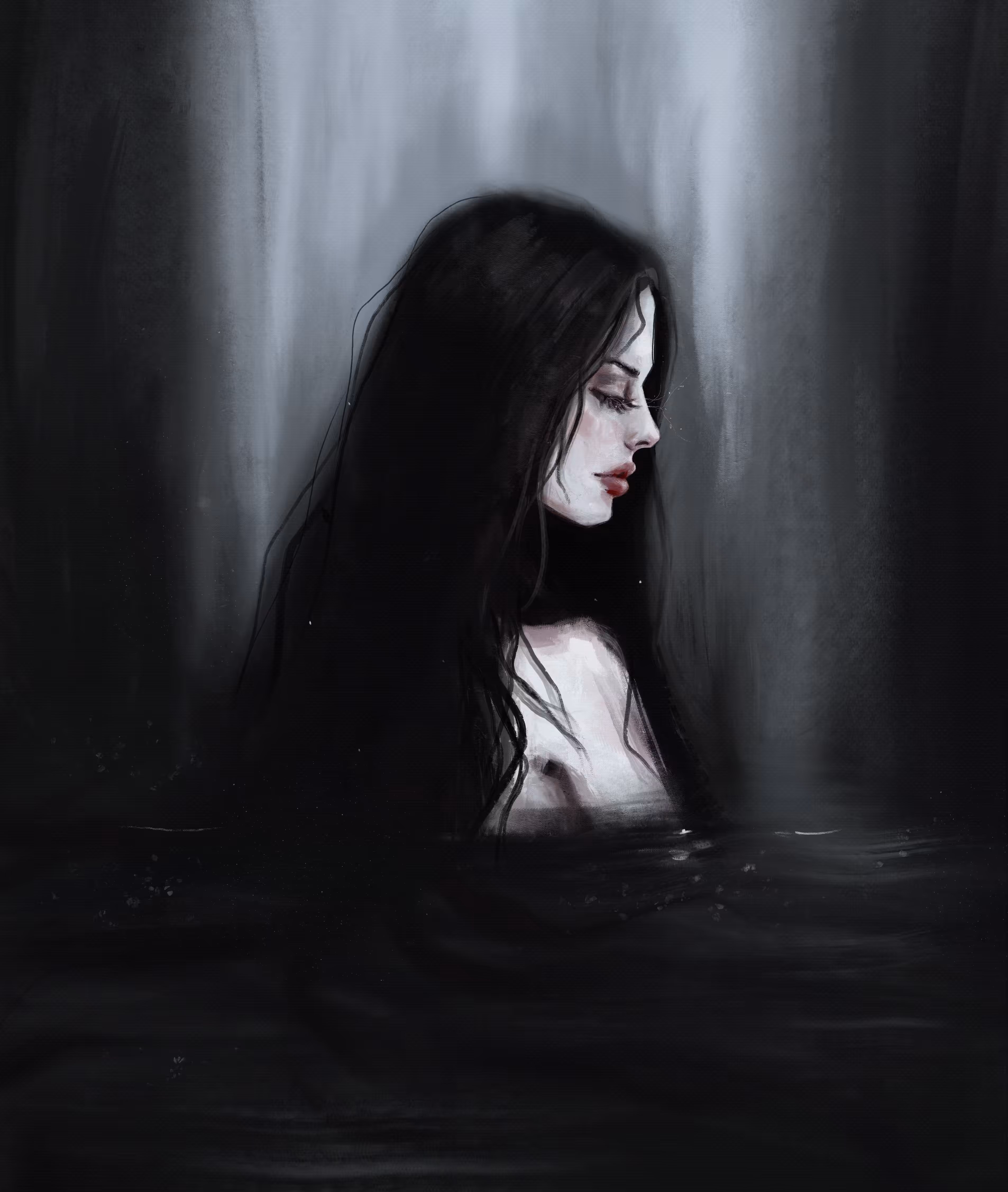 Nymph's dark bath