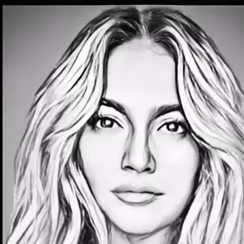 My Sketch of JLO comes to life with AI