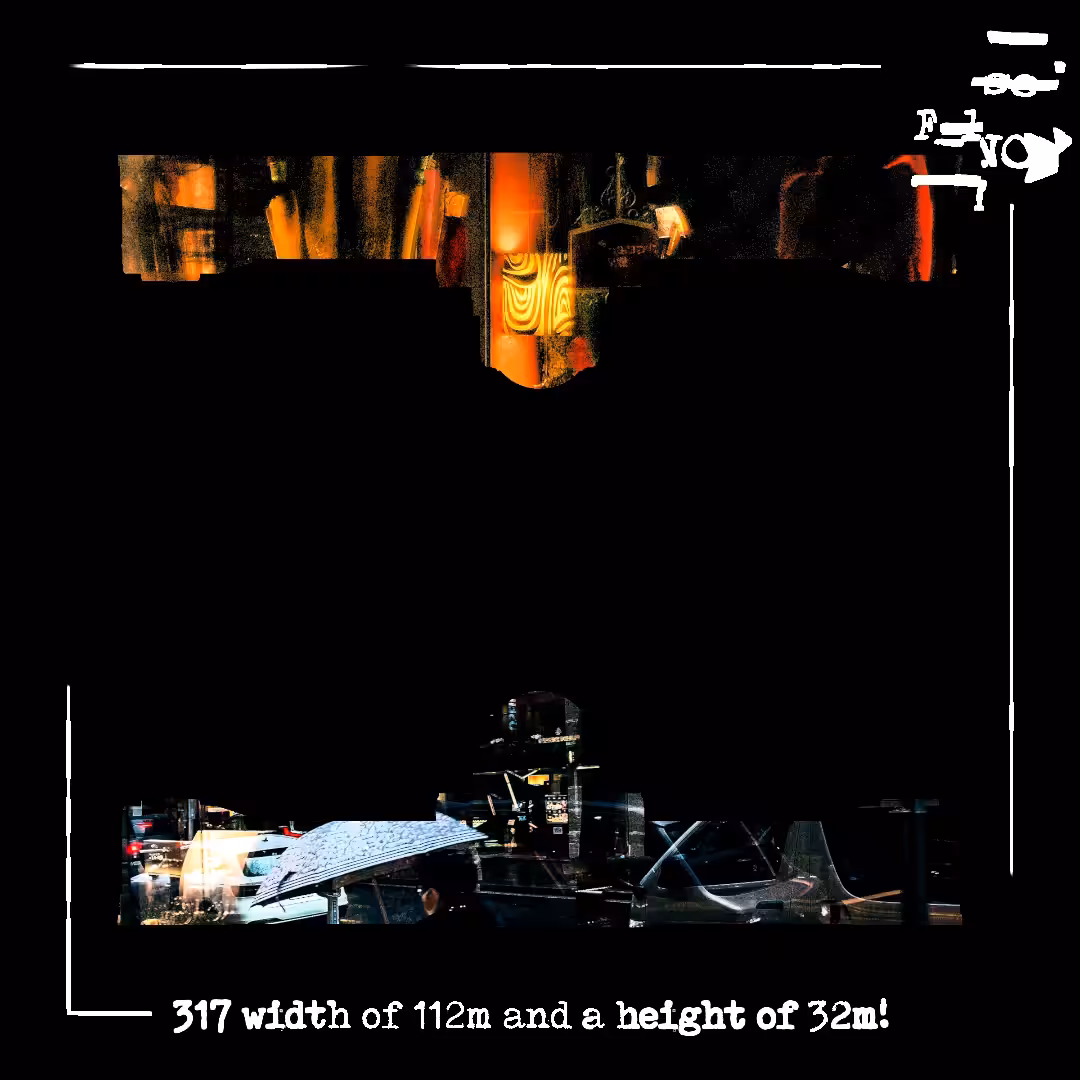 Collab' ART: 317 width of 112m and a height of 132m