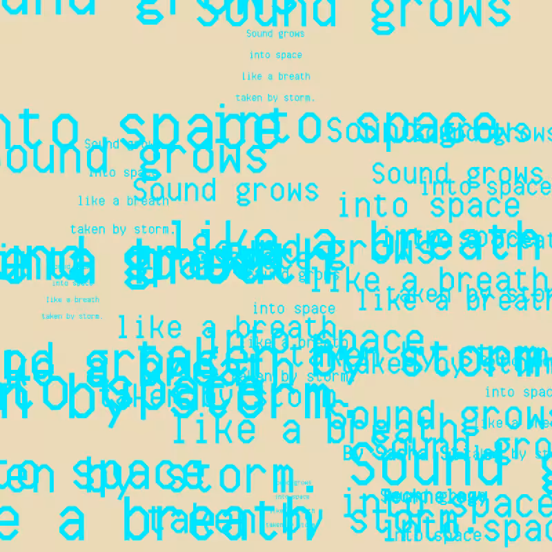 SOUND GROWS INTO SPACE #39