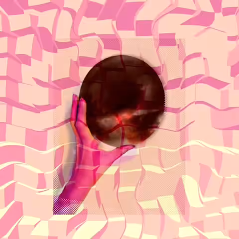 PINK CUBES AND MOON