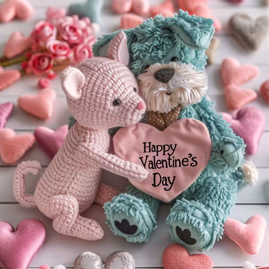 Cute stuffed animals specially for Valentine's Day
