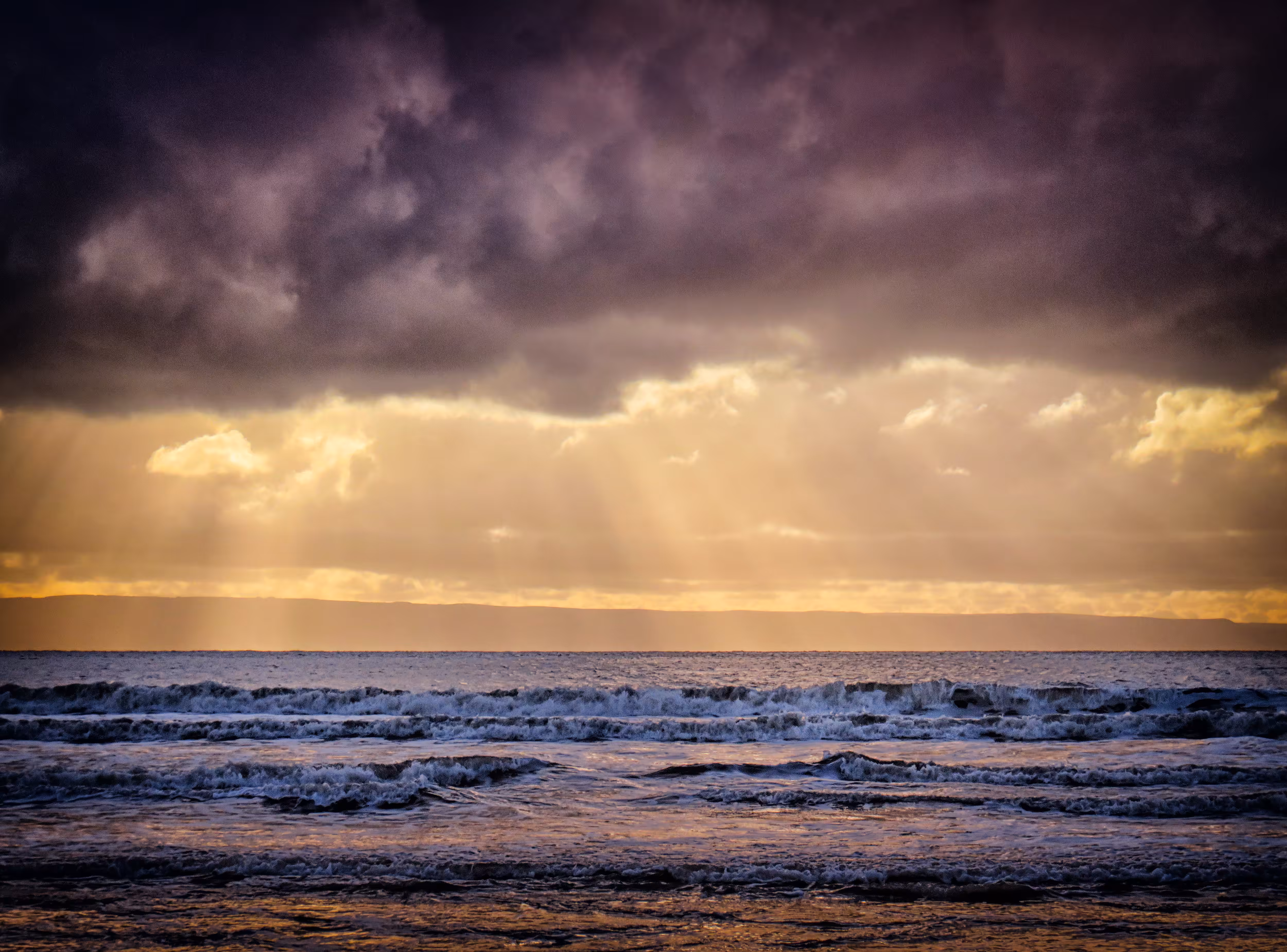 Golden Rays On The Severn Sea