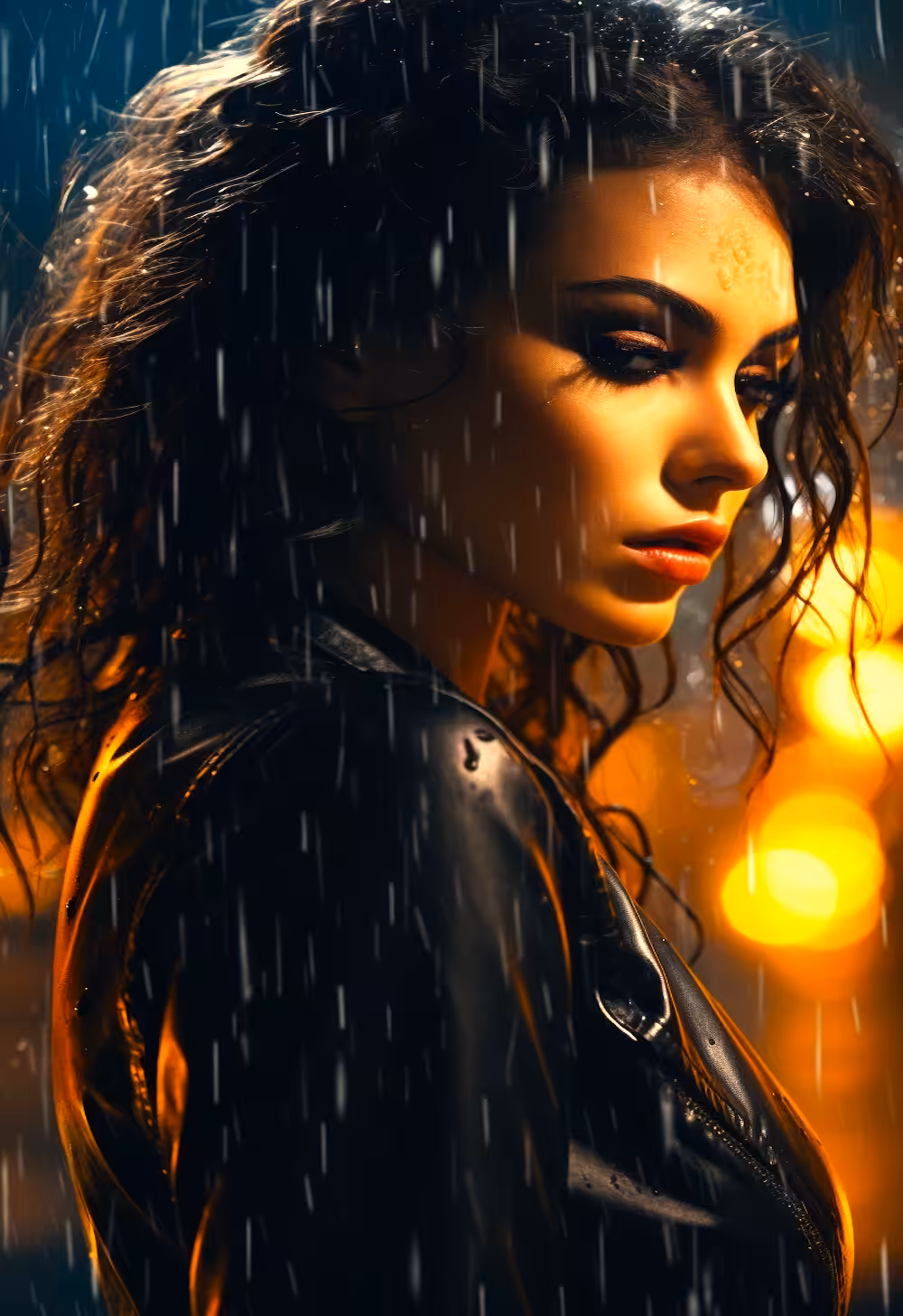 Under rain