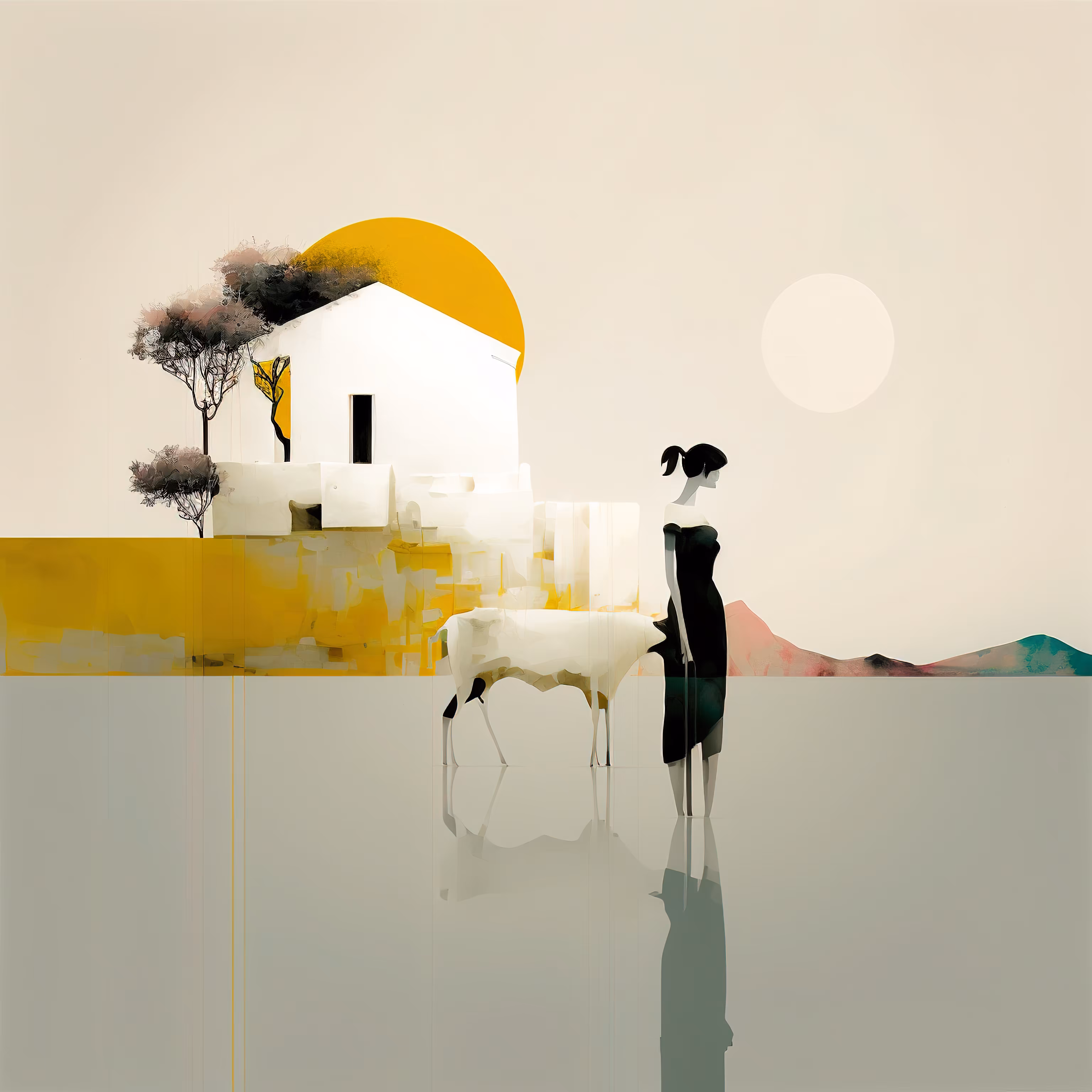 In shallow water