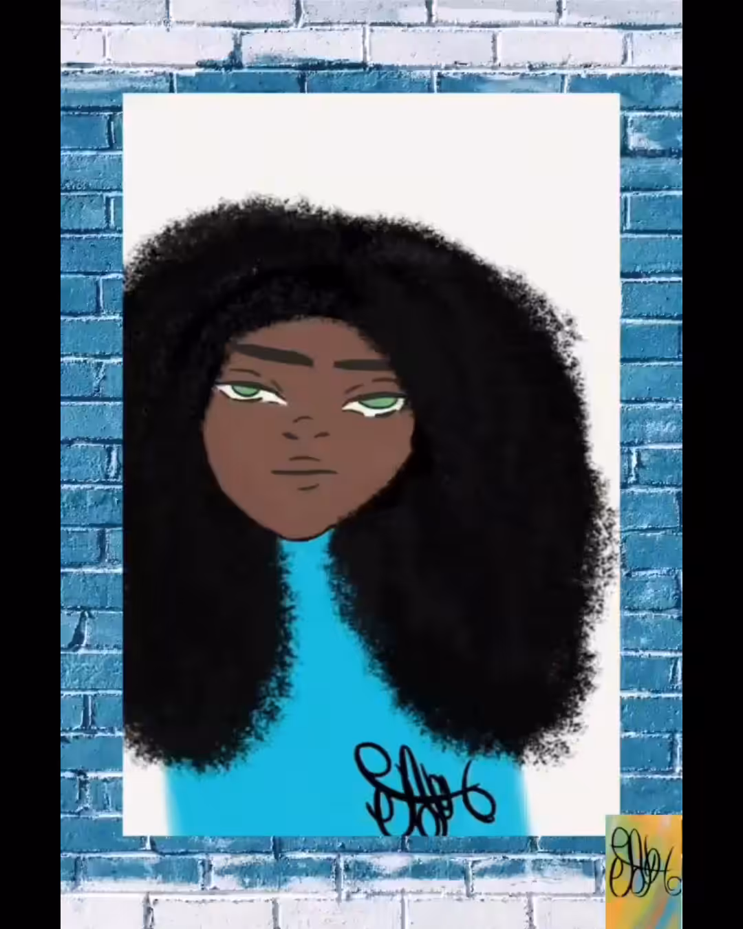 Long Neckie Character Card Nadia 1/2
