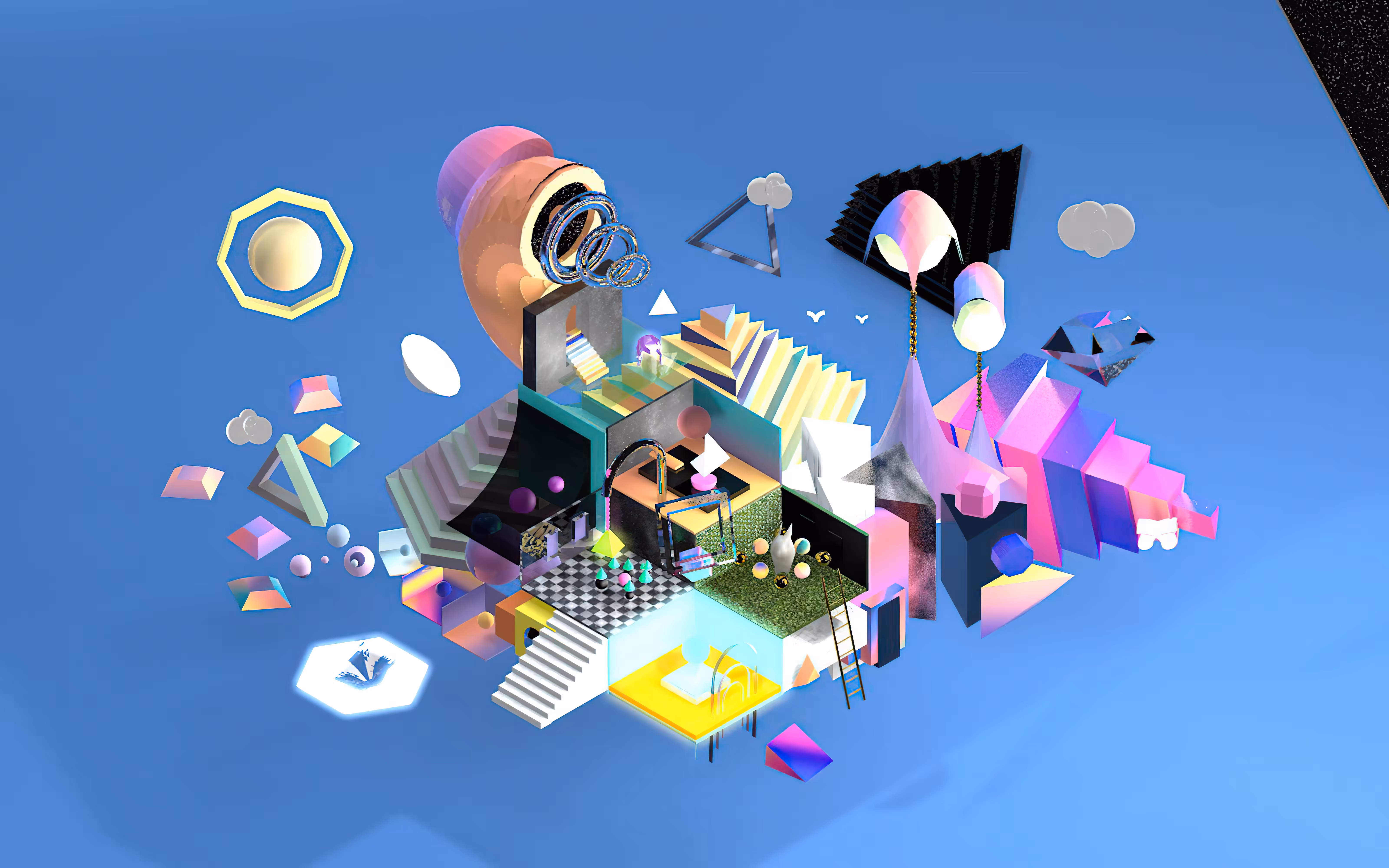 Abstract In The Field Of Architecture And The Art Of Design 1/2