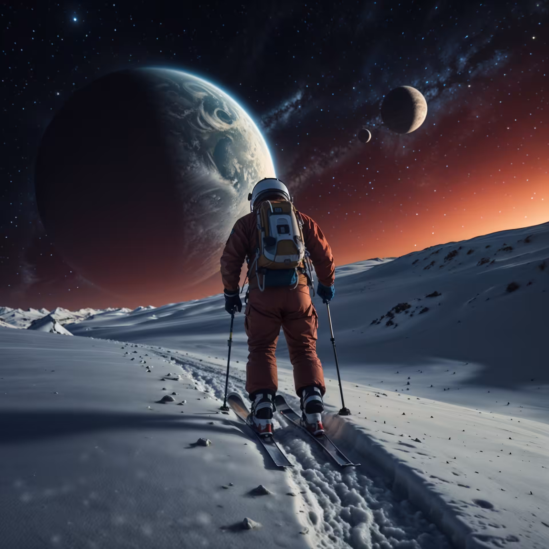 Celestial Visions: "Adventure on the cold plant"