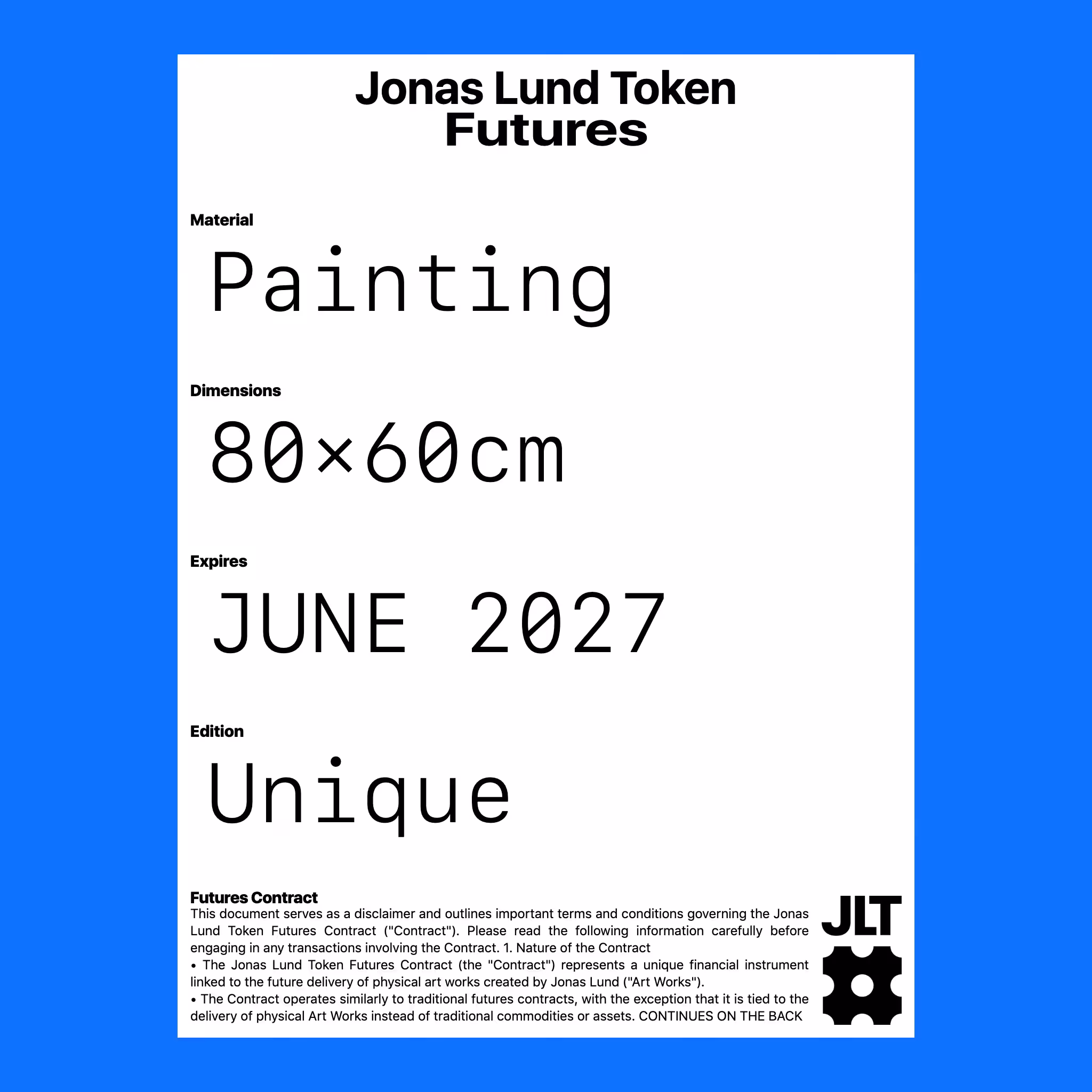Jonas Lund Token Future #1