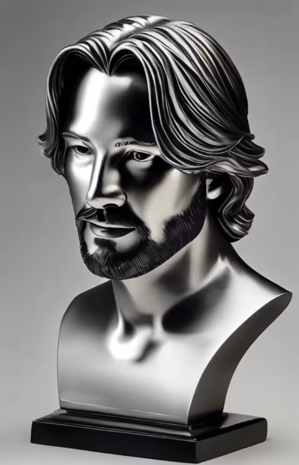 Keanu Reeves - Silver Bust Sculpture 