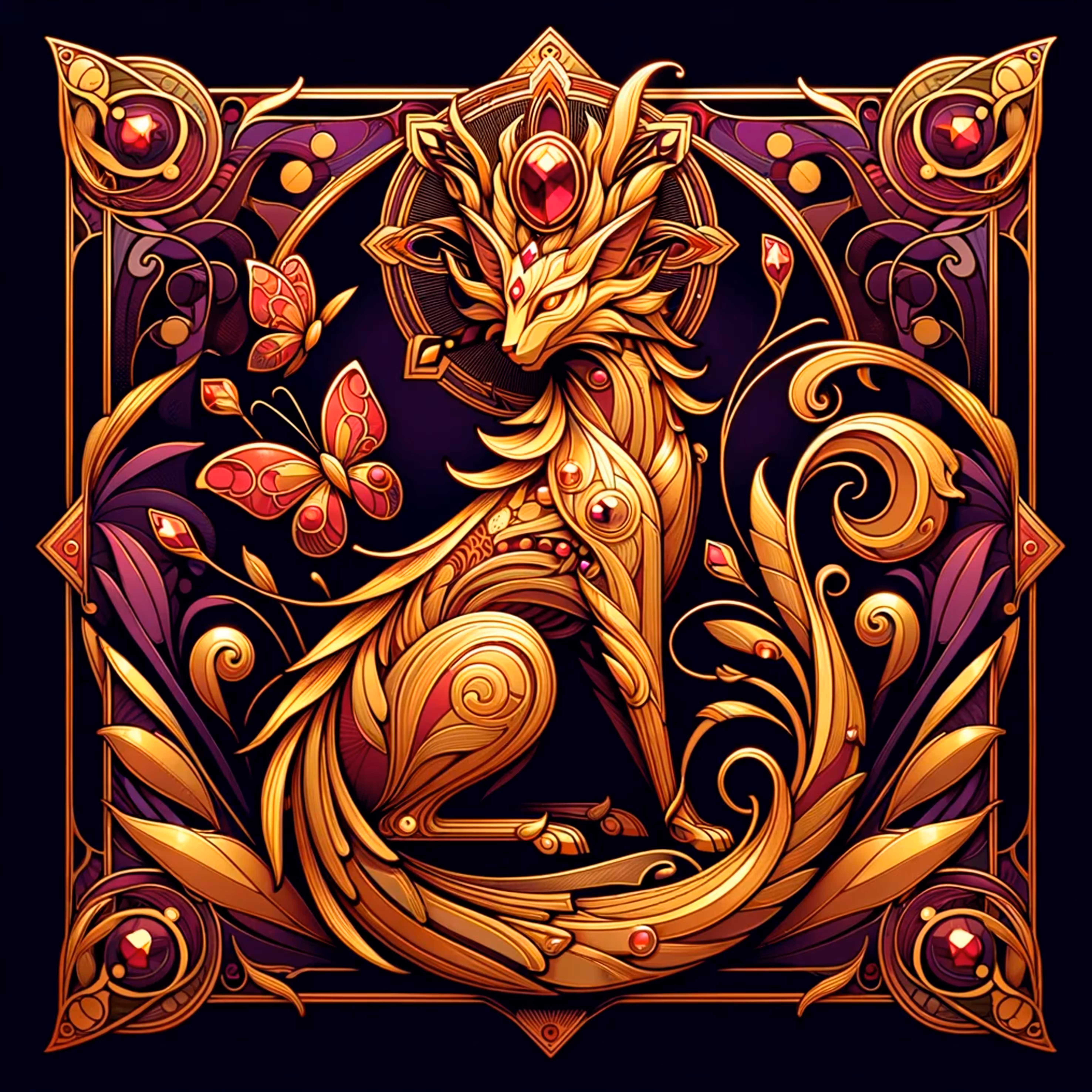 Art Nouveau 48 Carbuncle Golden