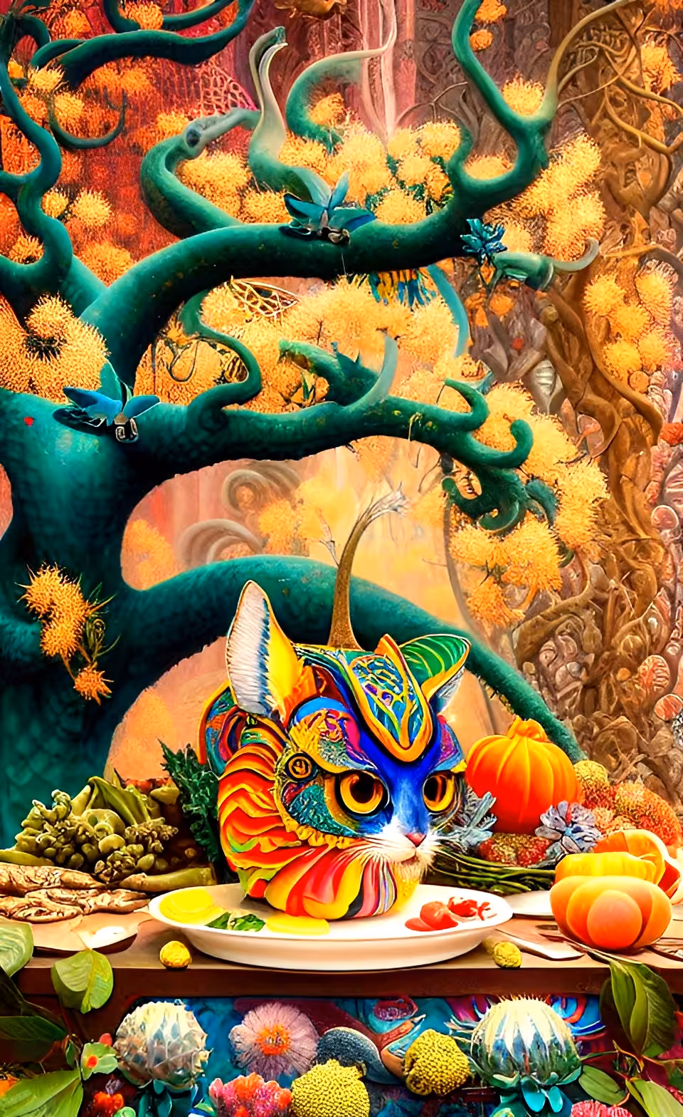 AI & ME: Ostara & Easter Greetings #3 WITH THAT CAT! 