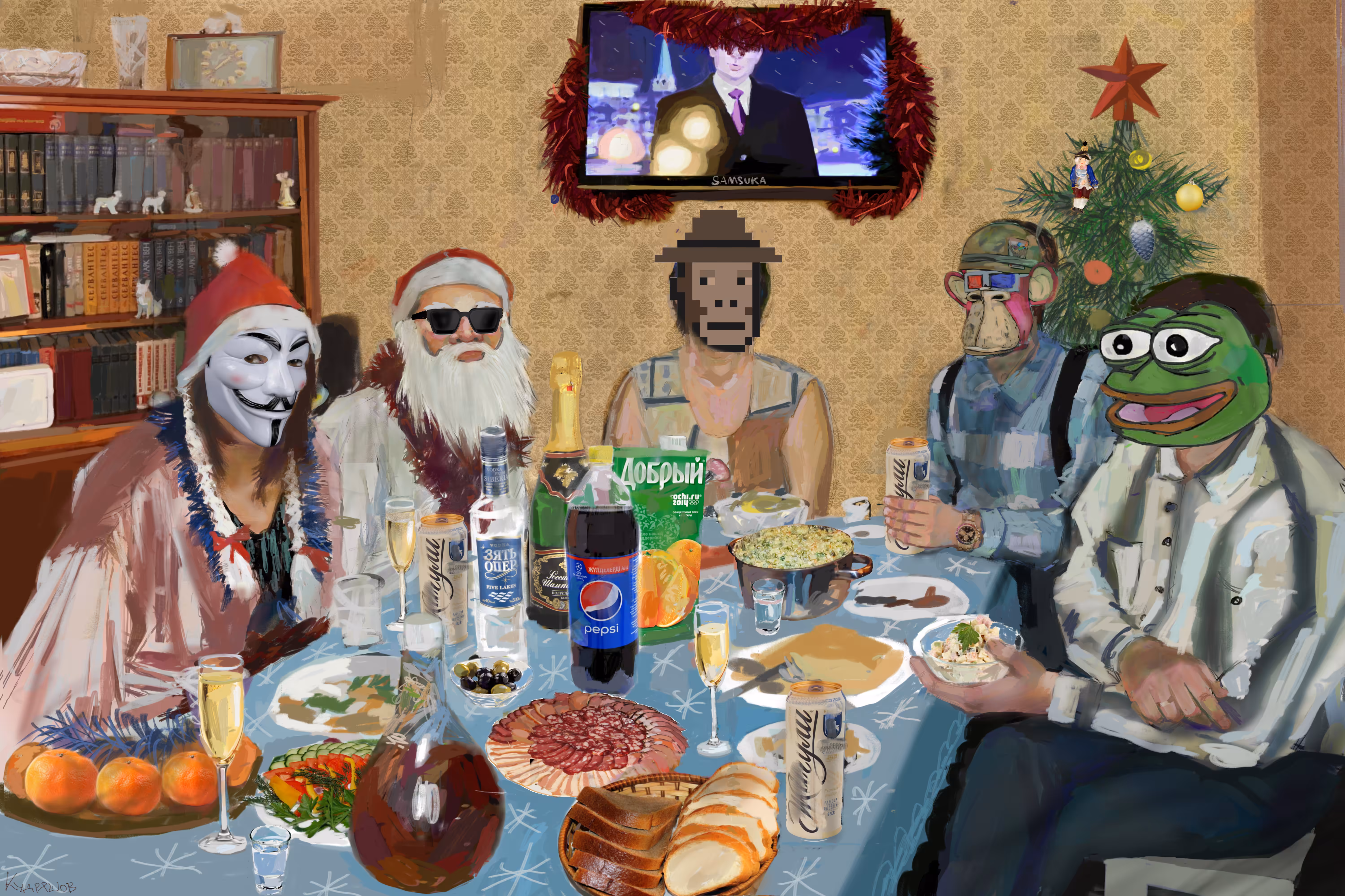 NFT collectors New Year party