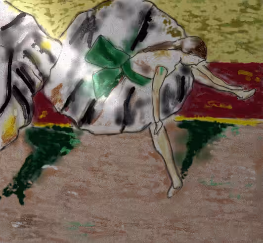 My version of Edgar Degas danseuse au repos