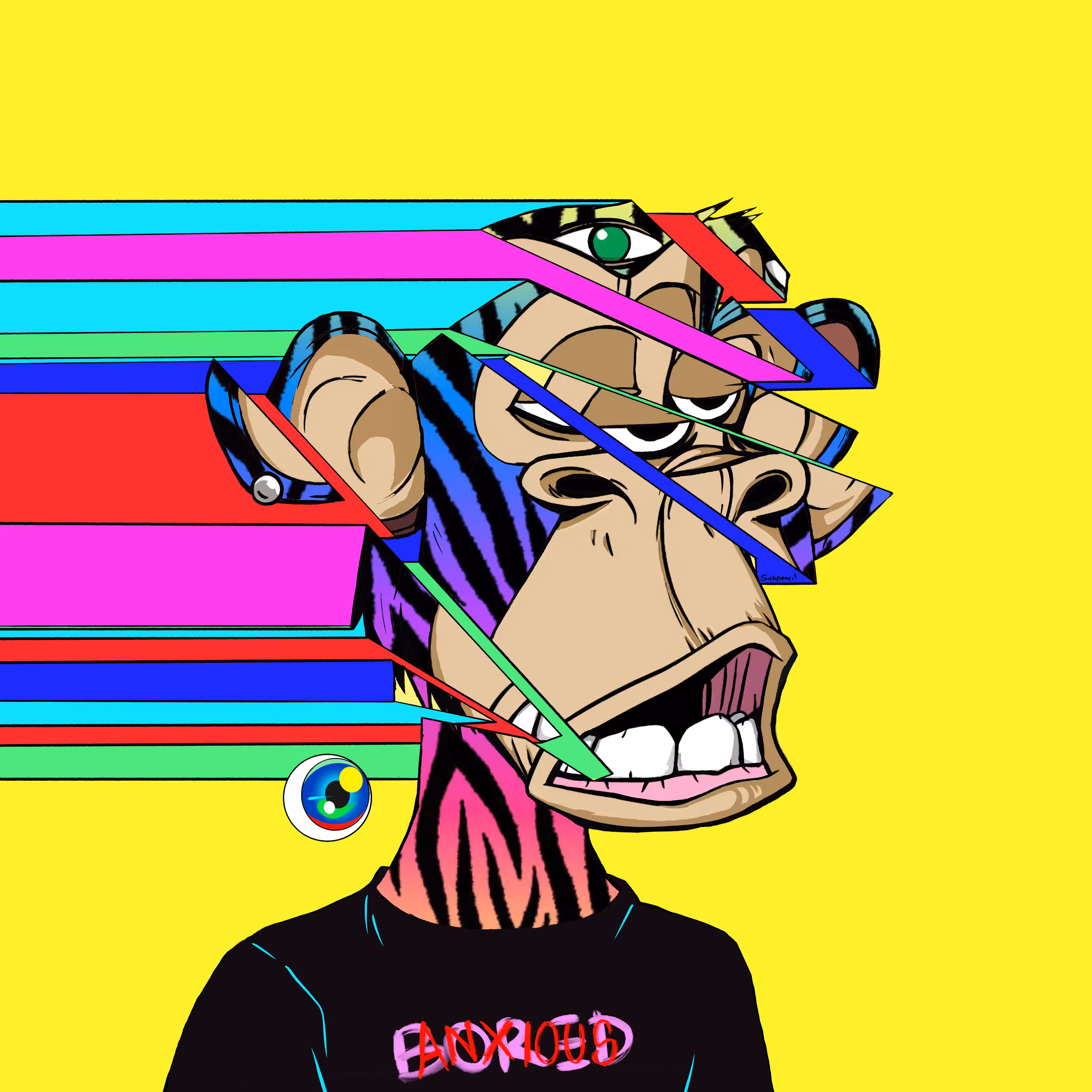 Bored Ape 3885 x Sickpencil 3