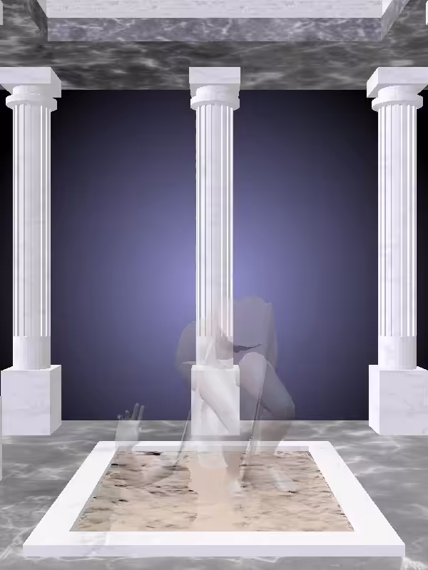 HeavenComputer: The Fading Sneaky Matte Ivory Woman #1033
