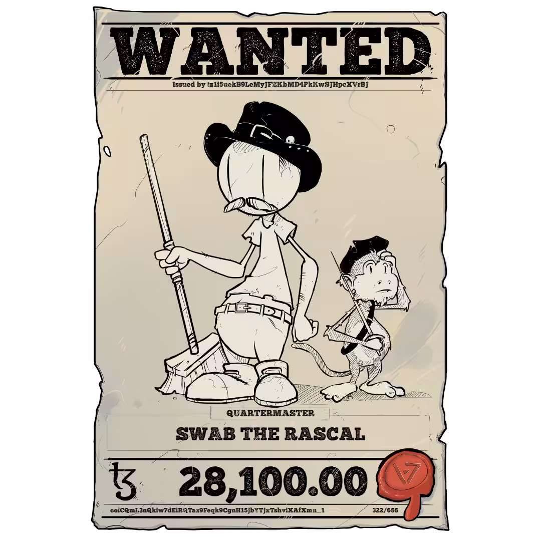 SWAB THE RASCAL | TEZOS PIRATE 322/666