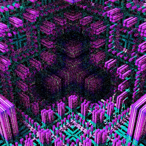 Colorful, warped cubic sponge forms #60