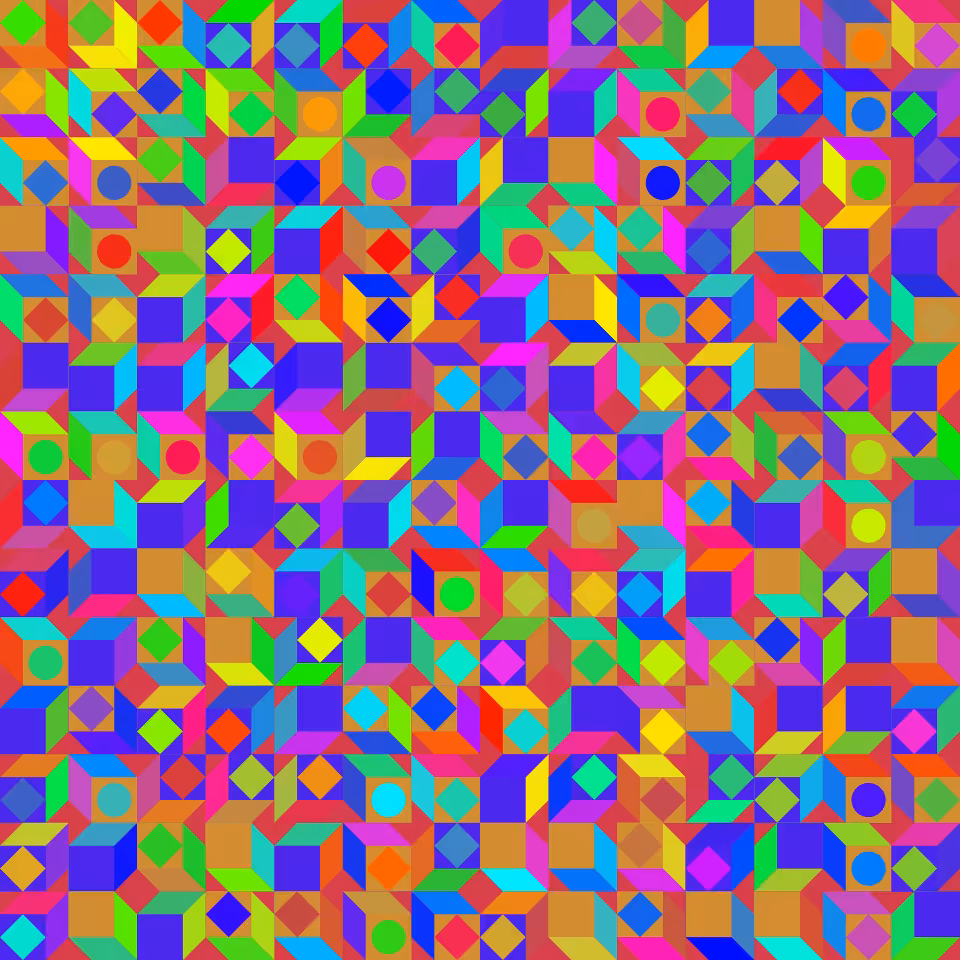 Oblique Cube Tessellation #5