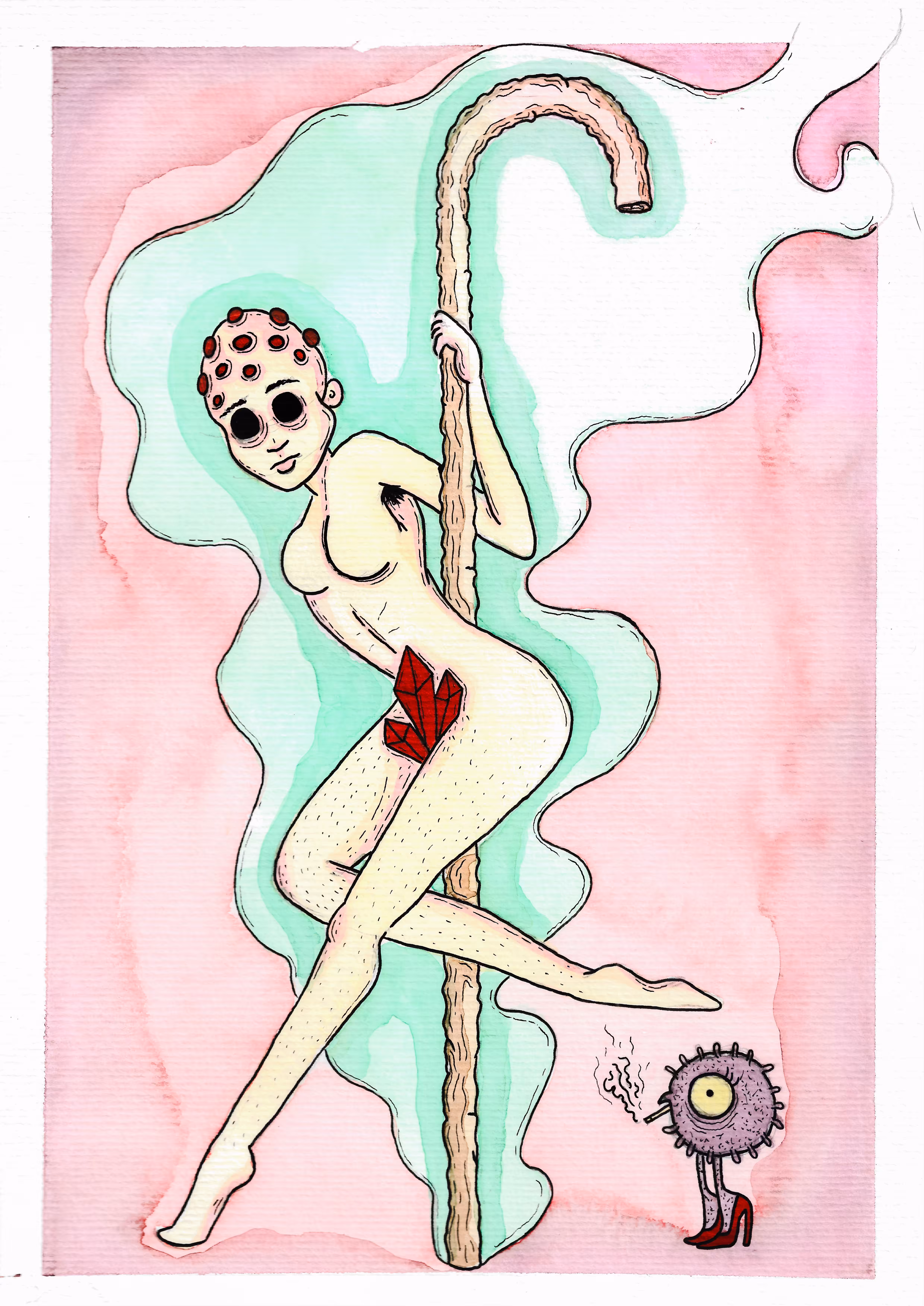 Fairy Ruby & Little Pimp (watercolor version)