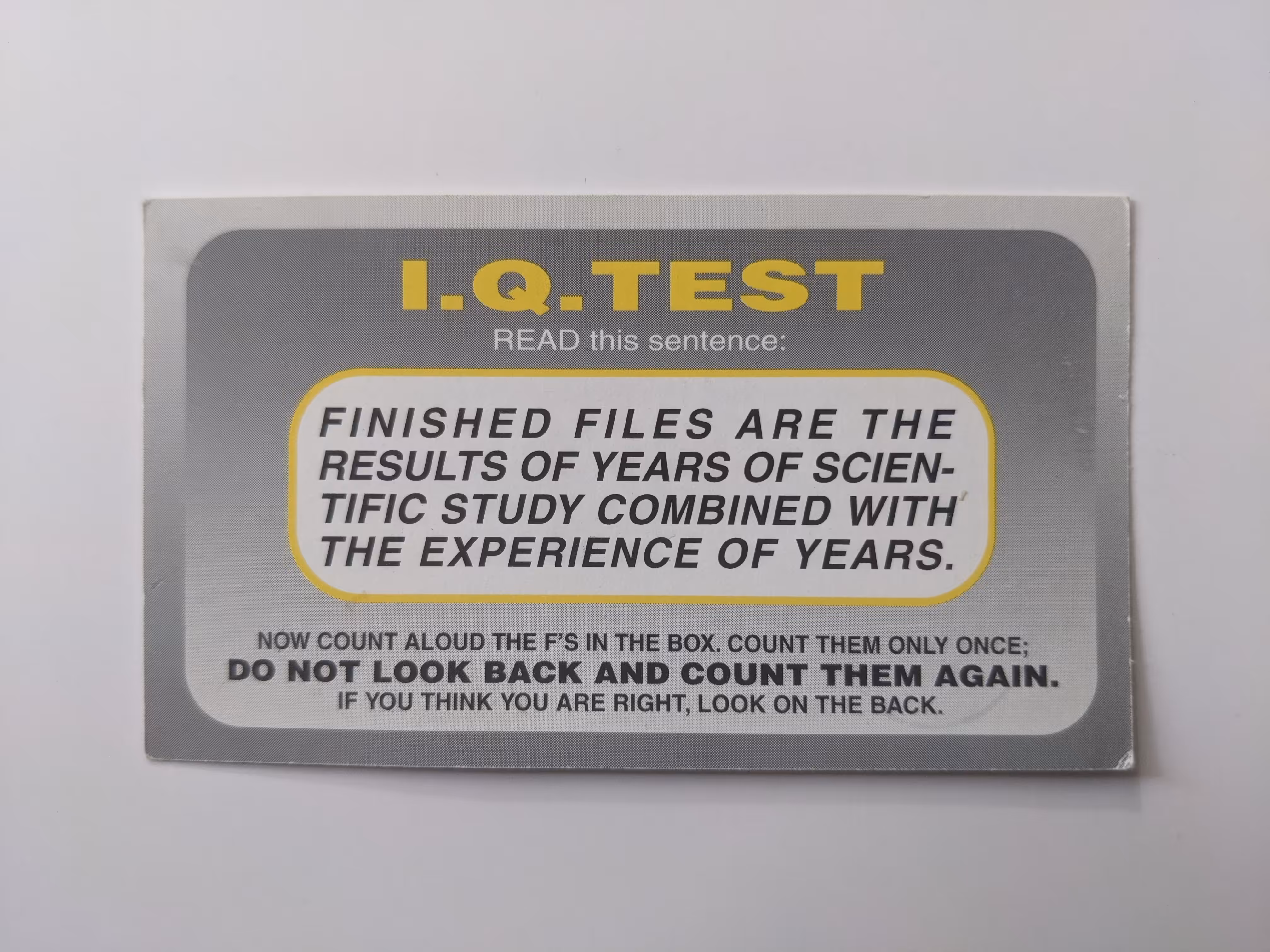 Subway Jesus Pamphlets: I.Q. TEST