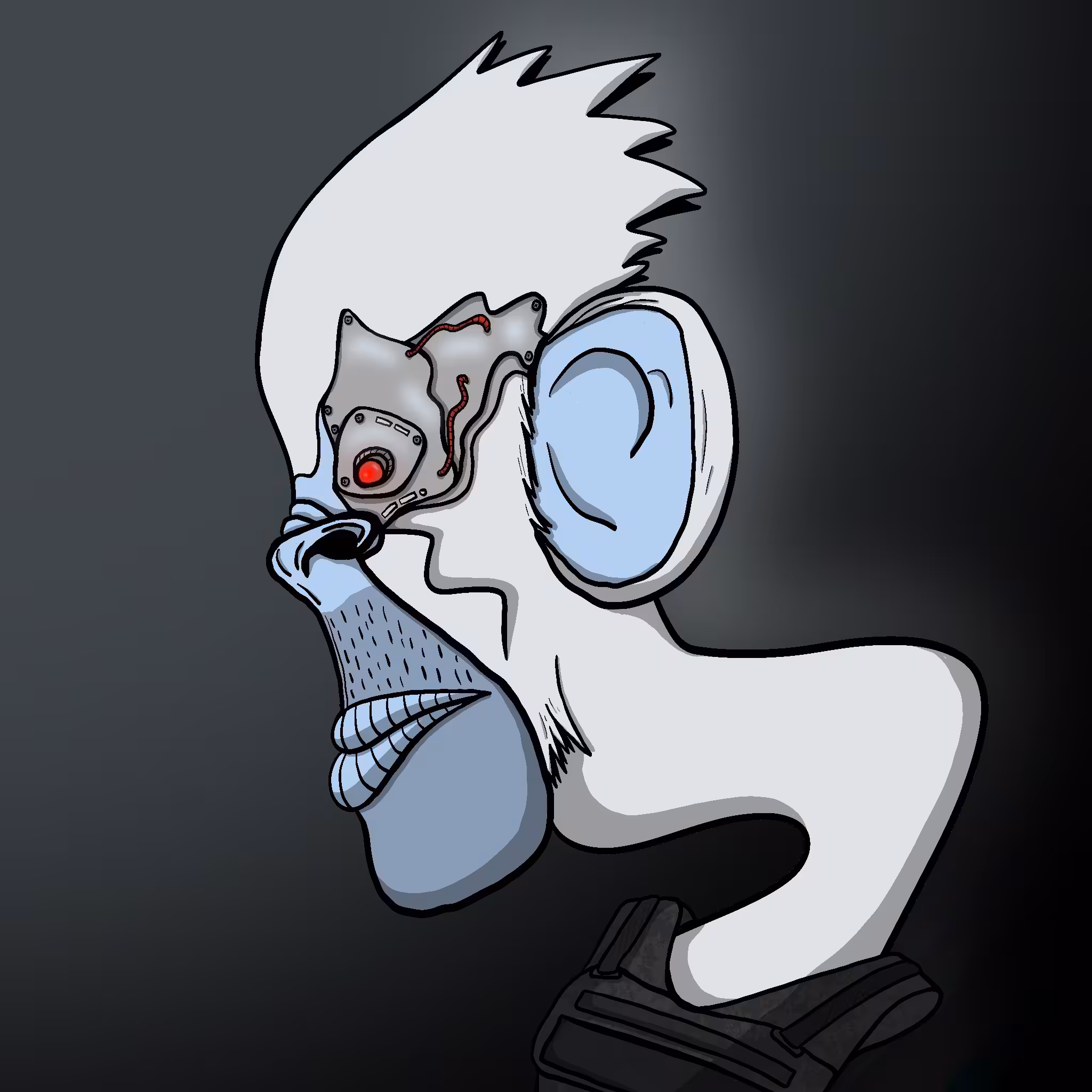 FAWKFACES: #62 Cyborg Militant Ape Face 