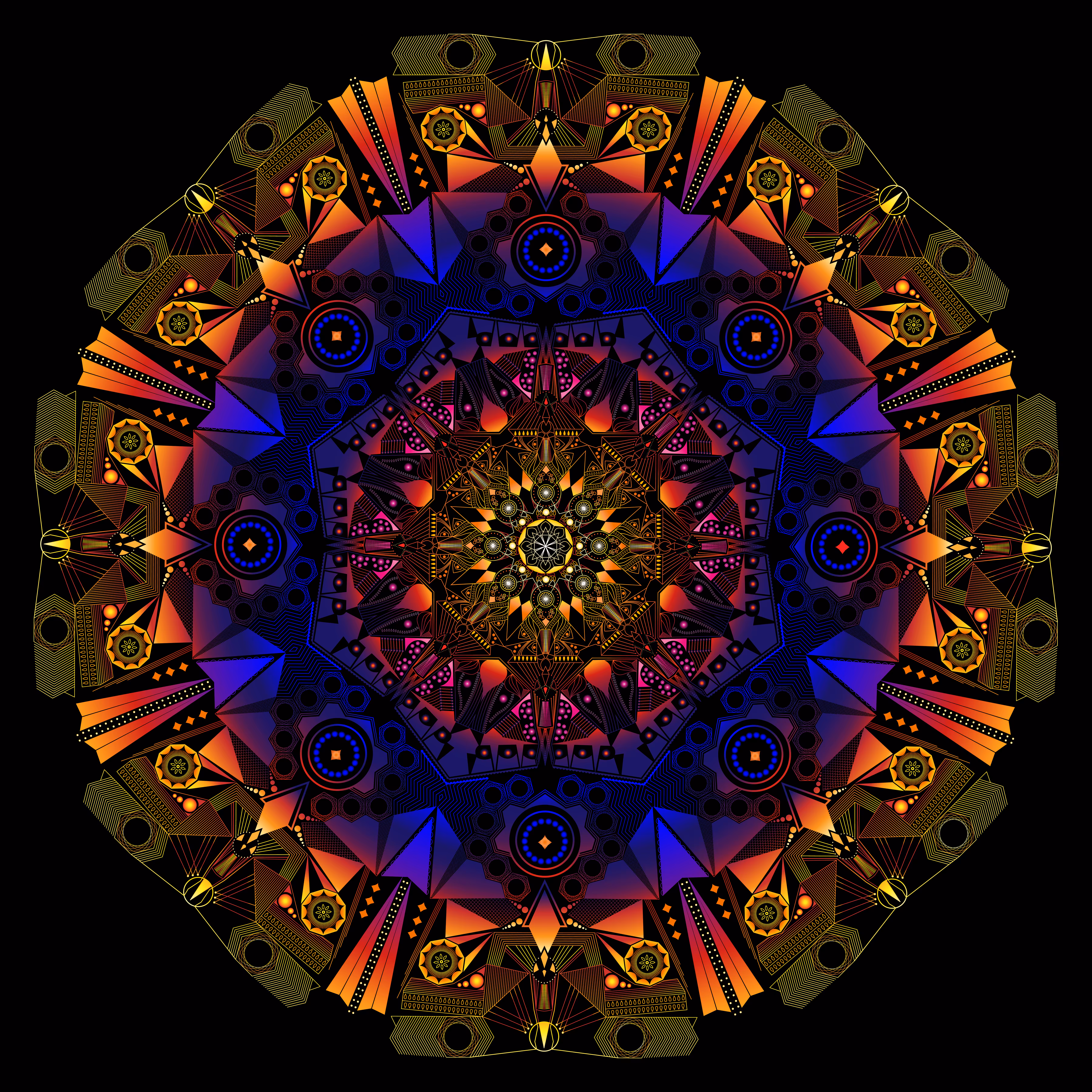 Mandala #2 - Neon