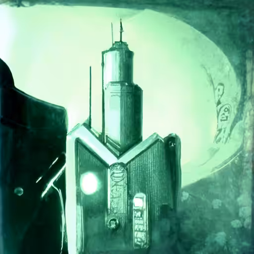 Cyberpunk Noir Art Deco Detective In Space A