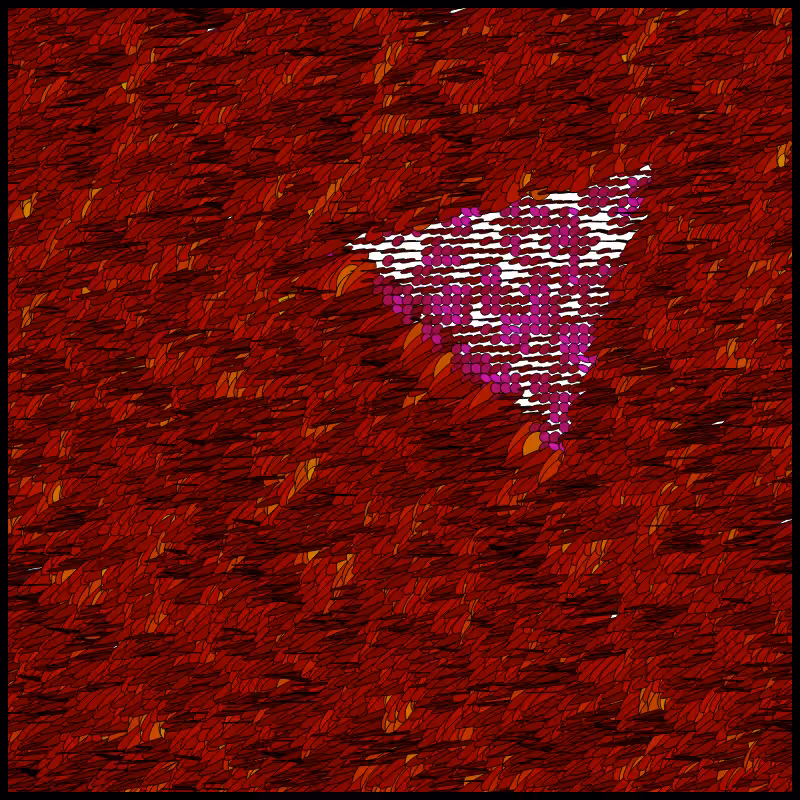 Flow Field Circles Triangle #87