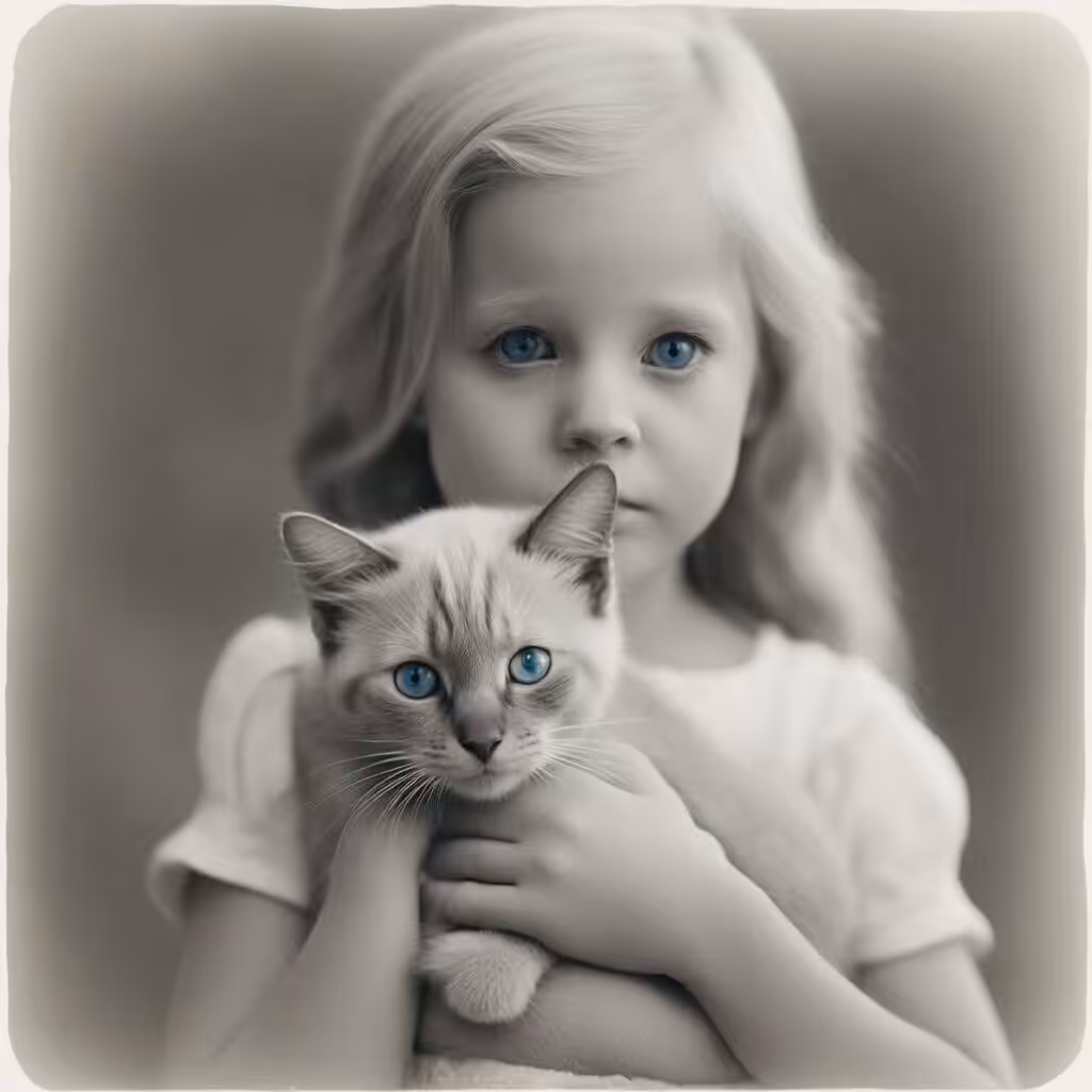 A child and his kitten 🐈‍⬛ 