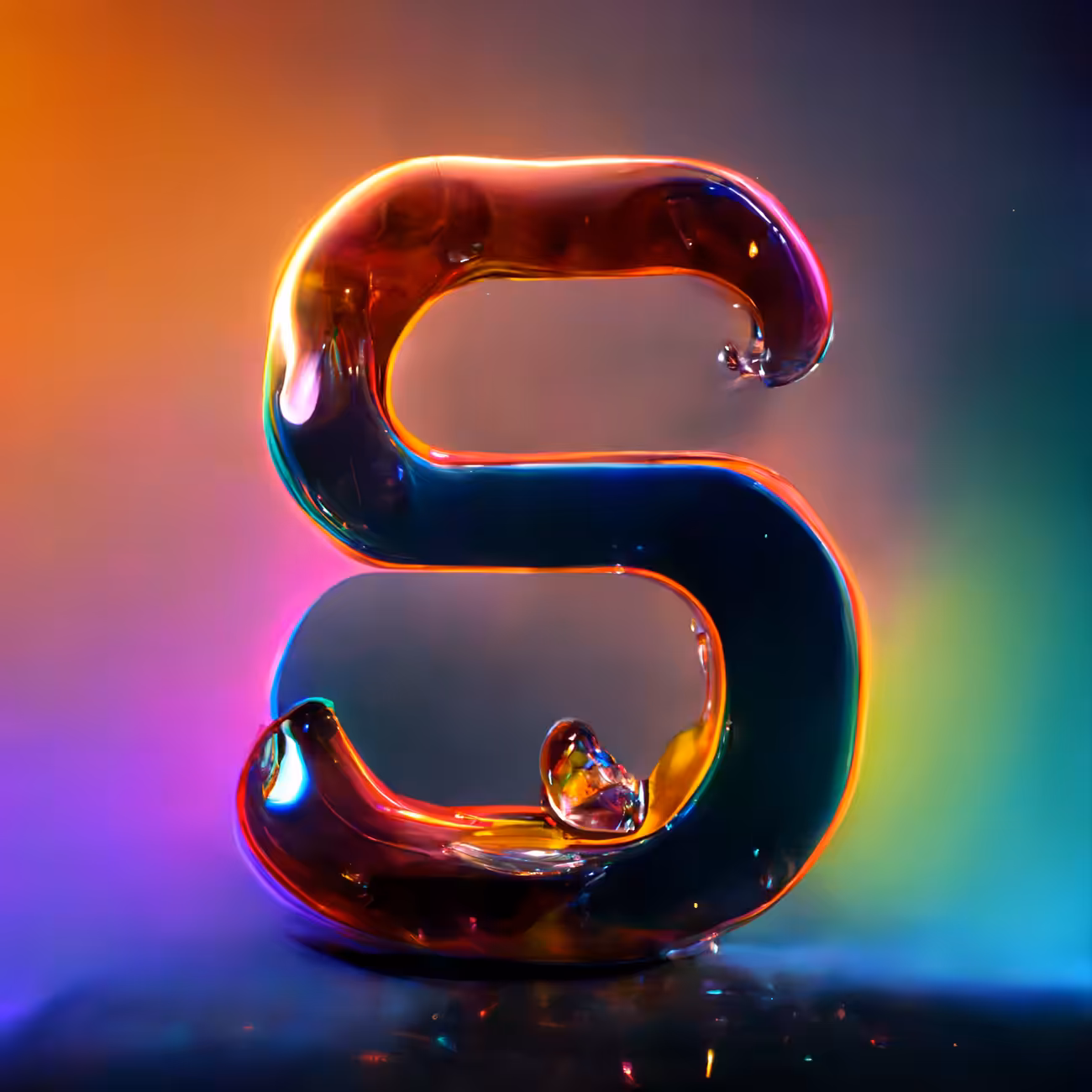 Shiny Liquid Alphabet Series - S