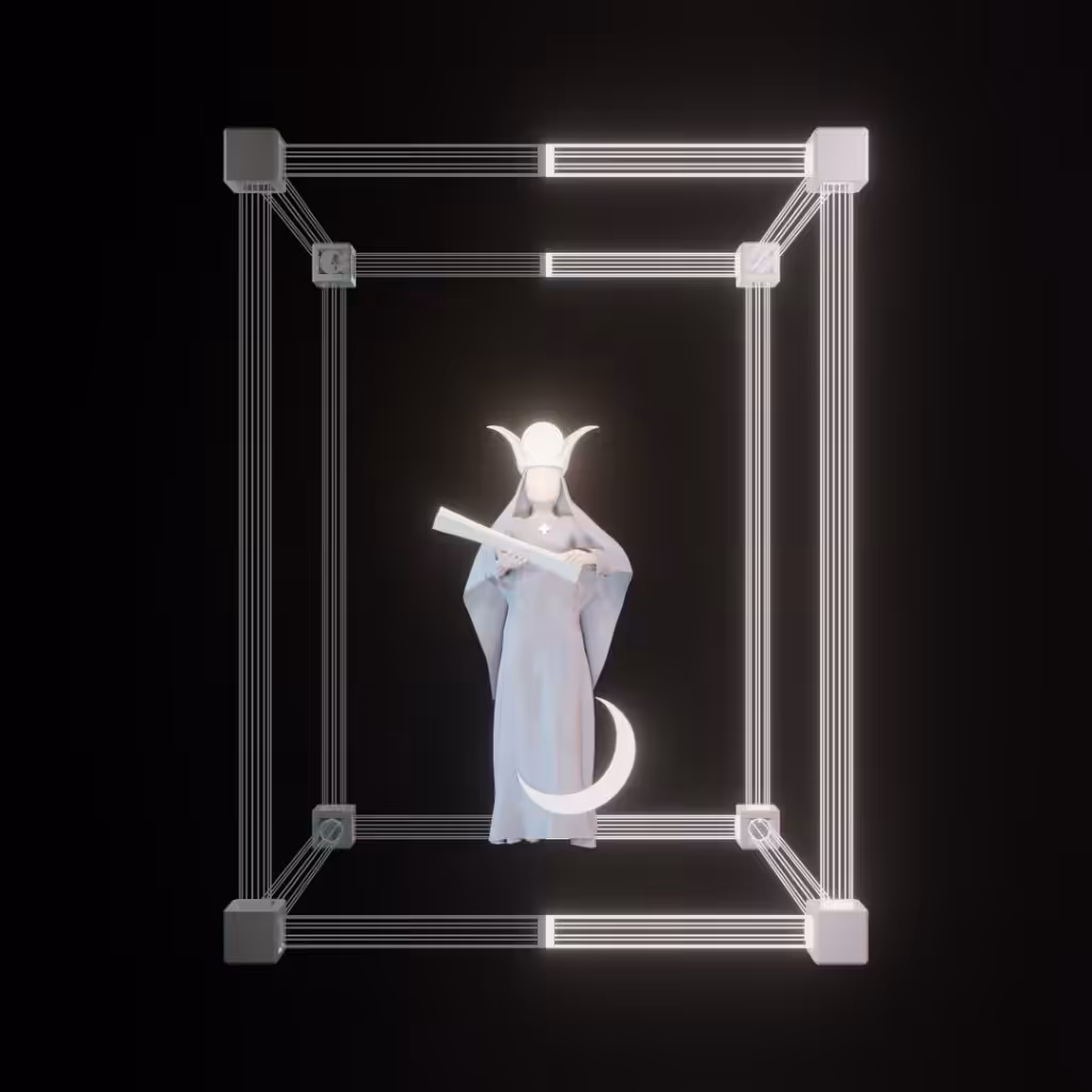 The High Priestess - 3D Card