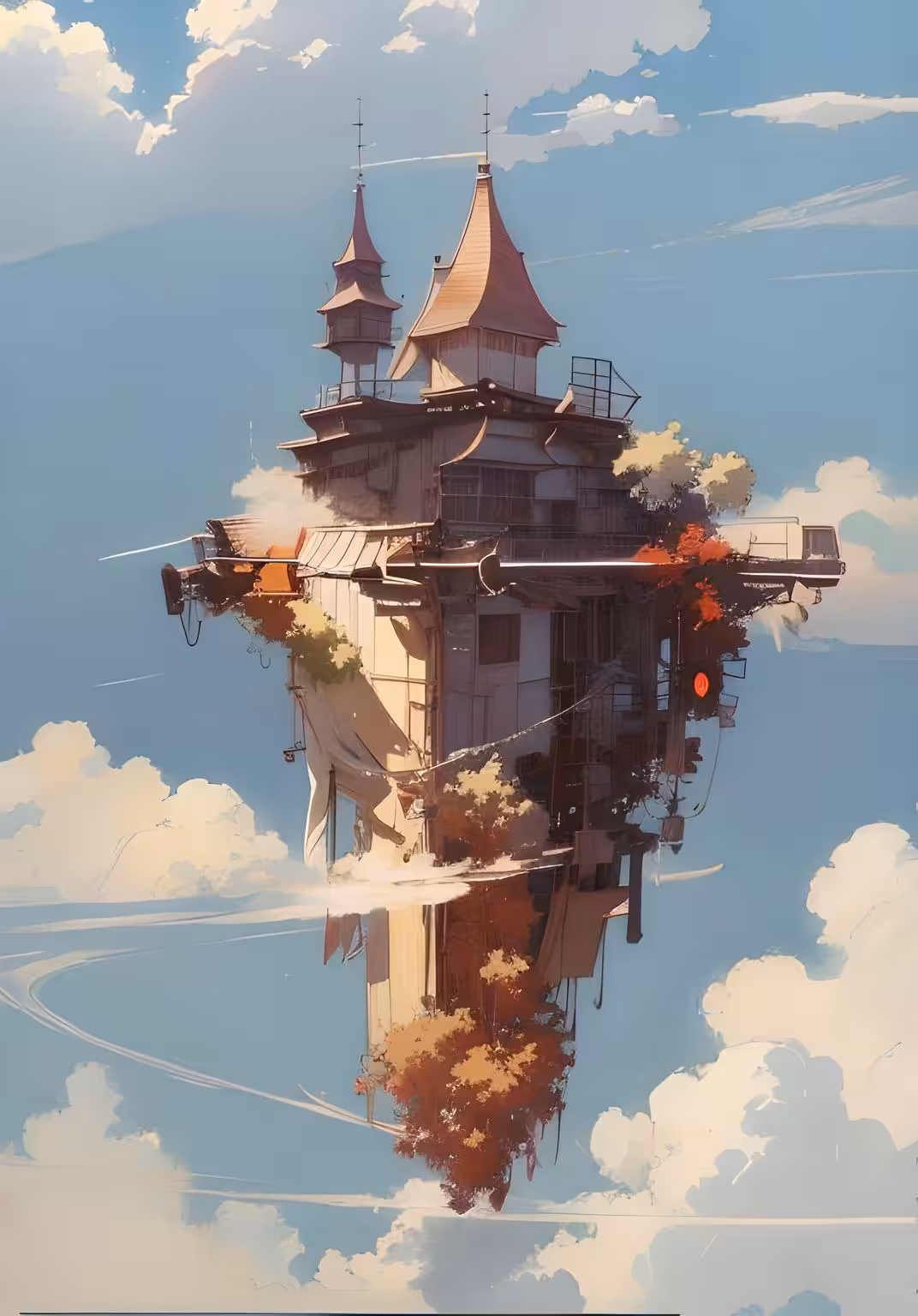 AI-Illustrations: Hanging Island 1