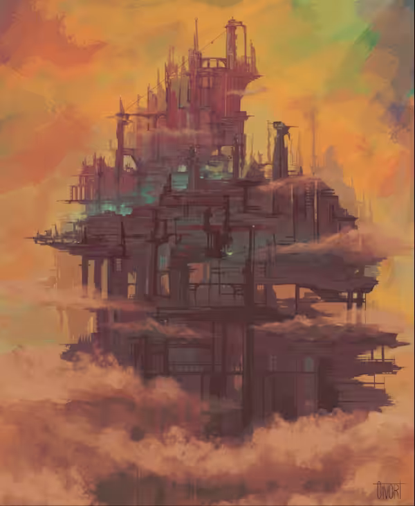 Speedpainting - #19 Steampunk City