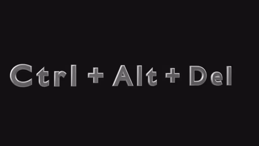 ctrl+alt+del