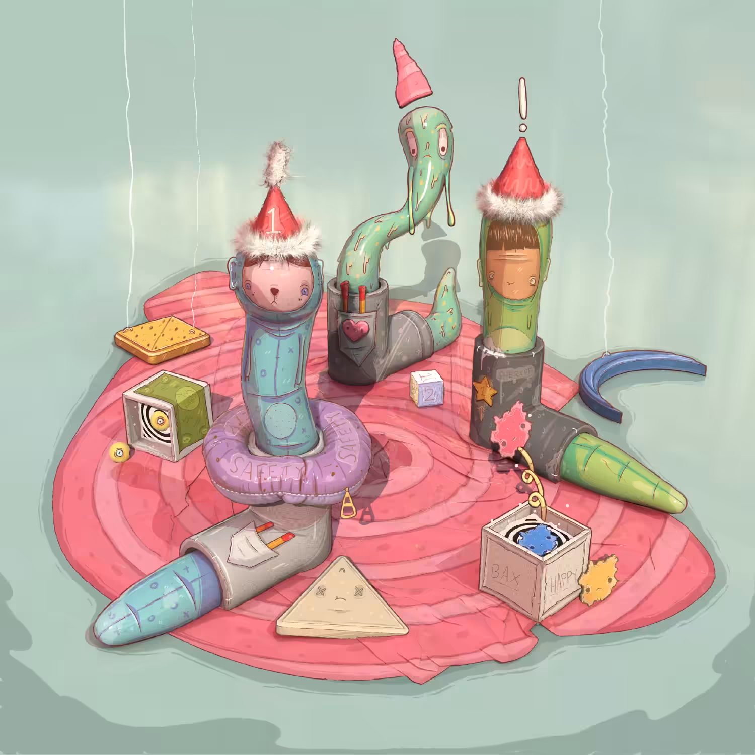 party time cat worms