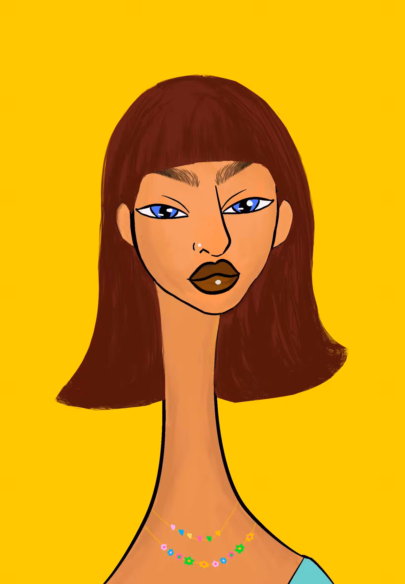 Long Neckie Lady #1737