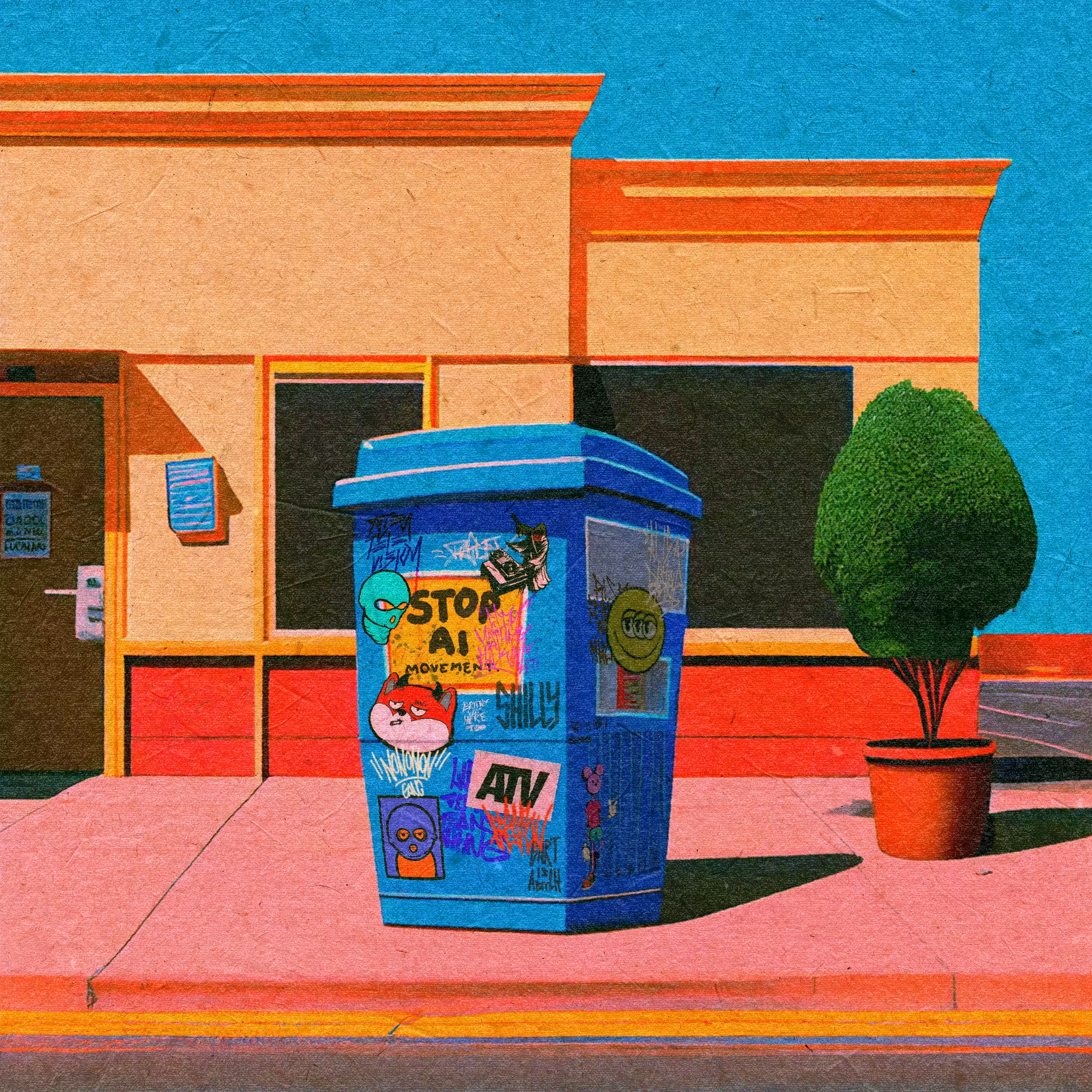 Toter outside a defunct Check City in Ogden Utah