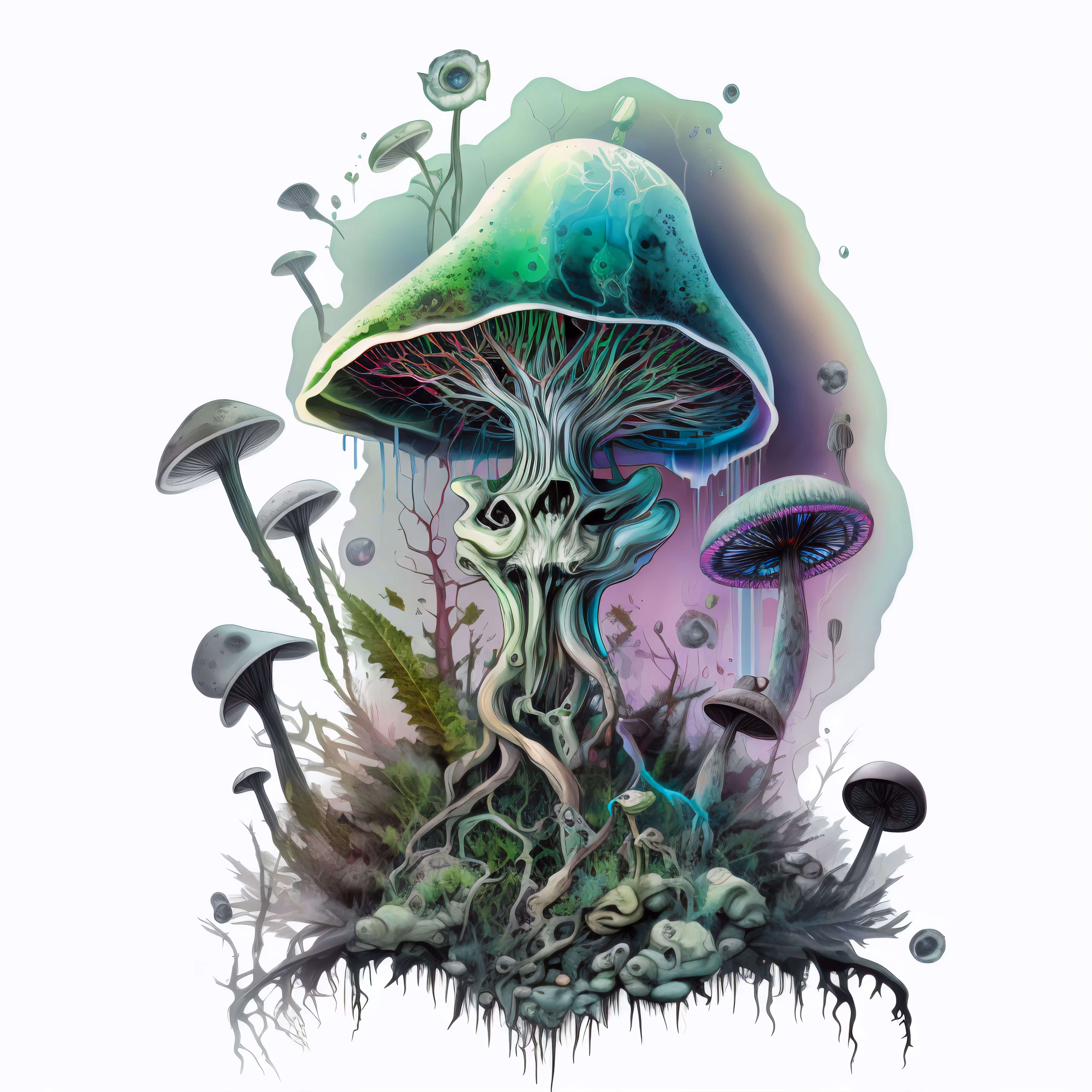 Digital  drawing: Magic Mushroom #11