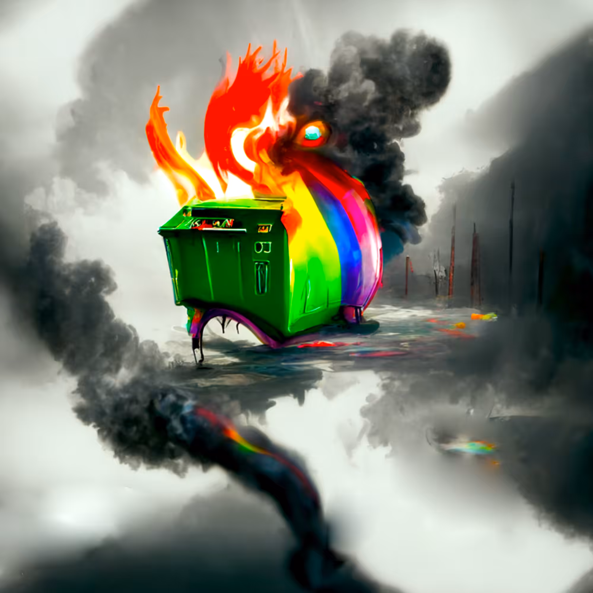 Rainbow Dumpster Fire