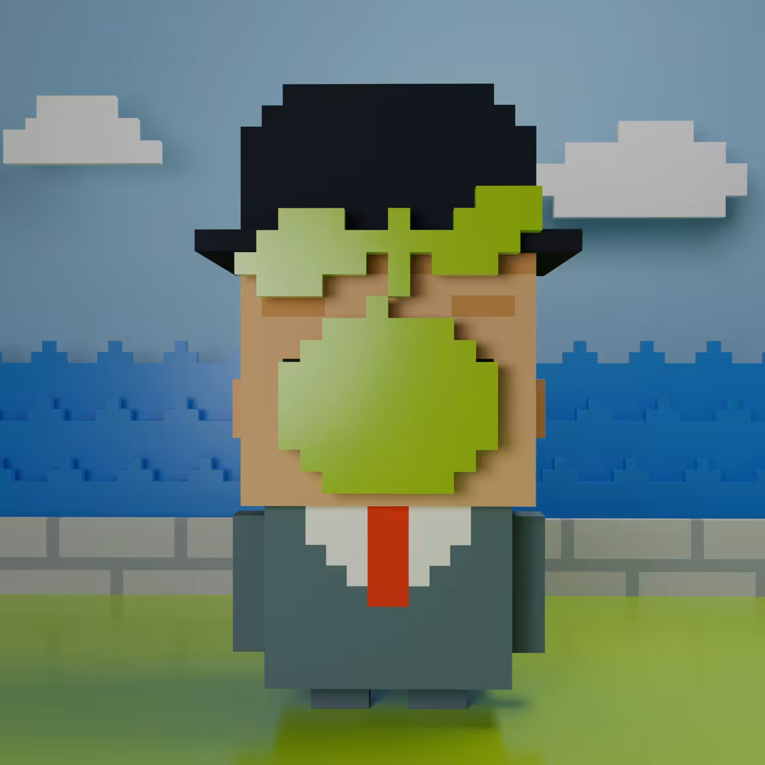 Cubie Love Art #5 Magritte