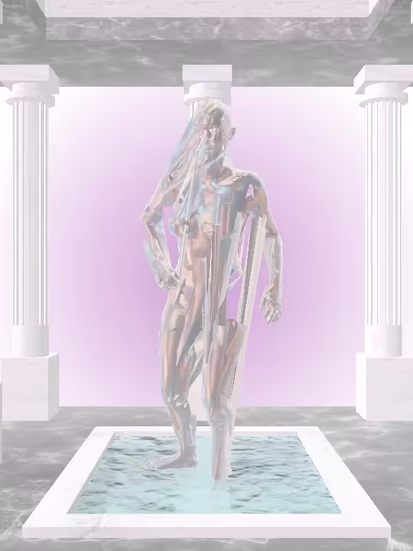 HeavenComputer: The Injured Holographic Glow Woman #7098