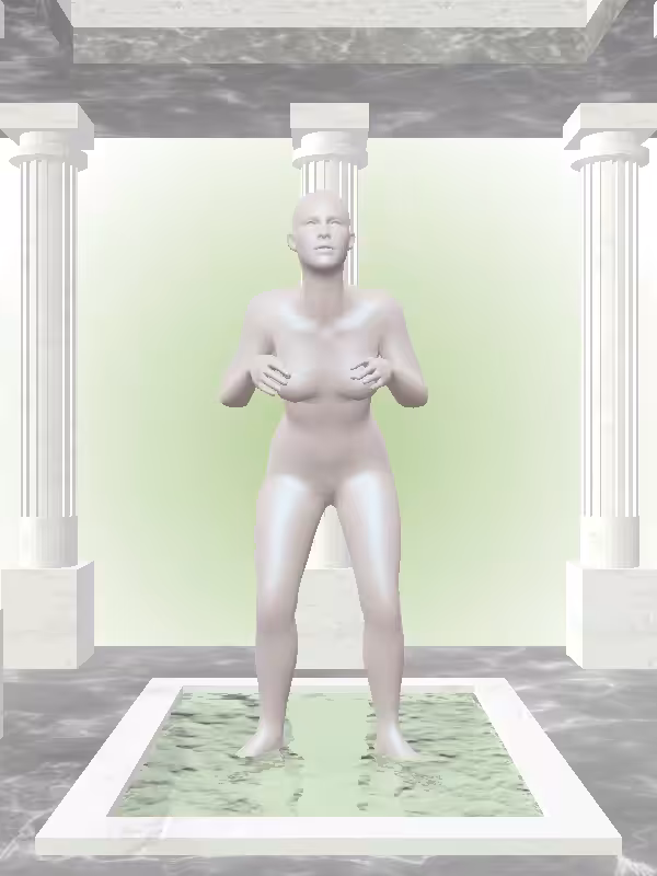 HeavenComputer: The Old Matte Ivory Woman #1546